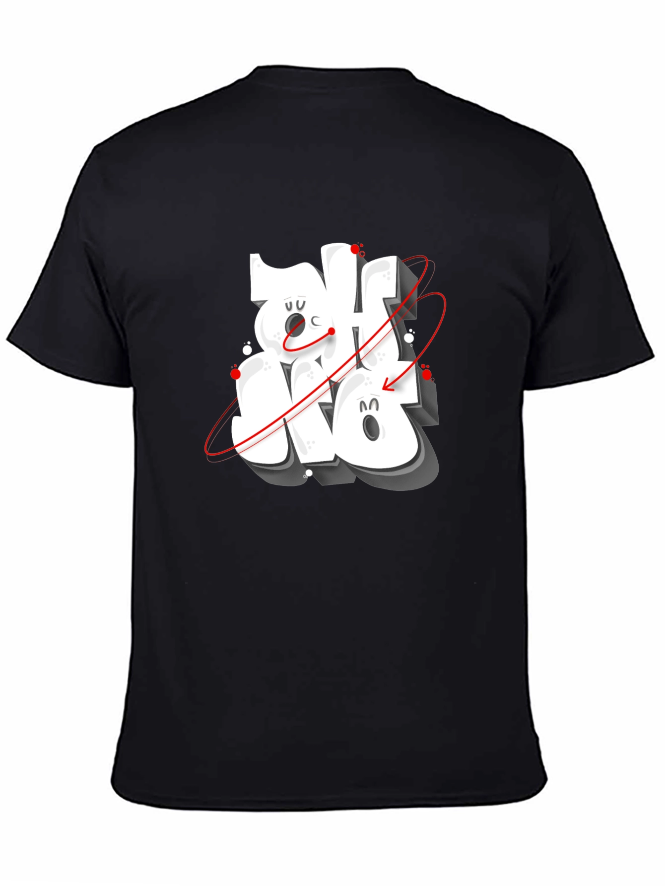 Cool Graphic Print Black T-Shirt