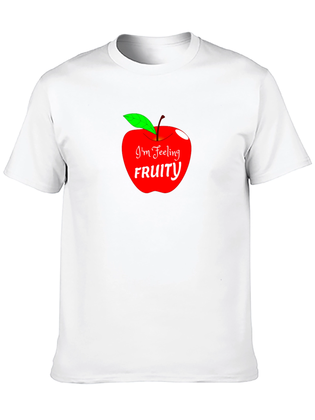 Im Feeling Fruity Apple Graphic Black T-Shirt
