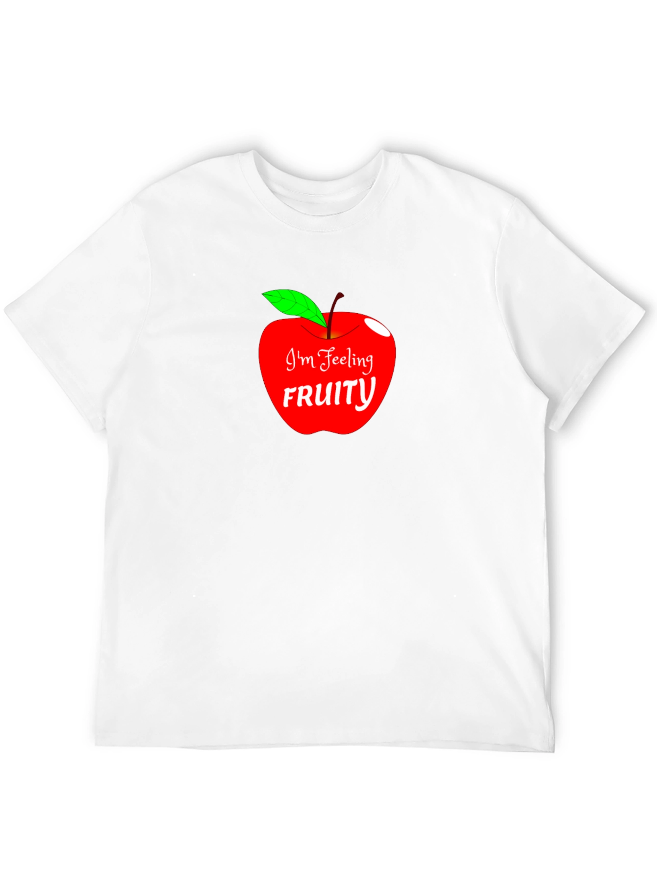 Im Feeling Fruity Apple Graphic Black T-Shirt