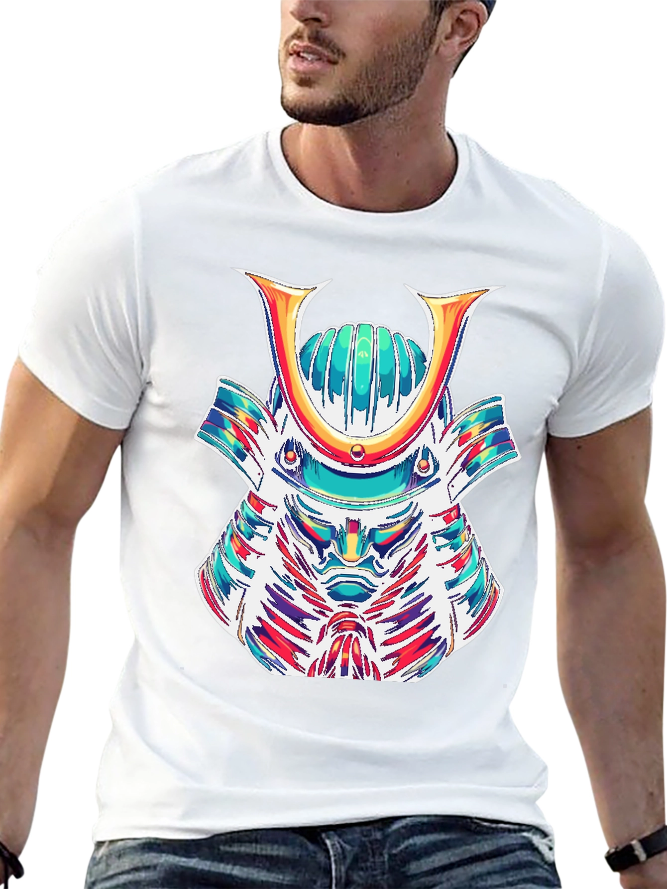 Samurai Graphic Tee - Bold Artistic Design