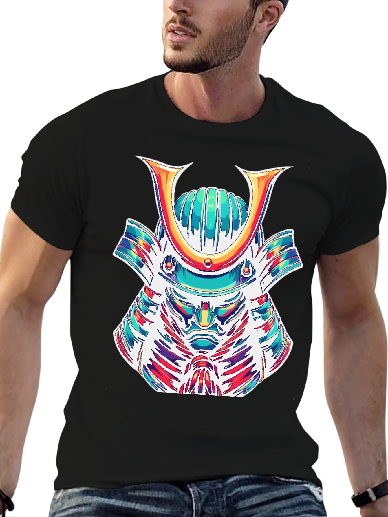 Samurai Graphic Tee - Bold Artistic Design