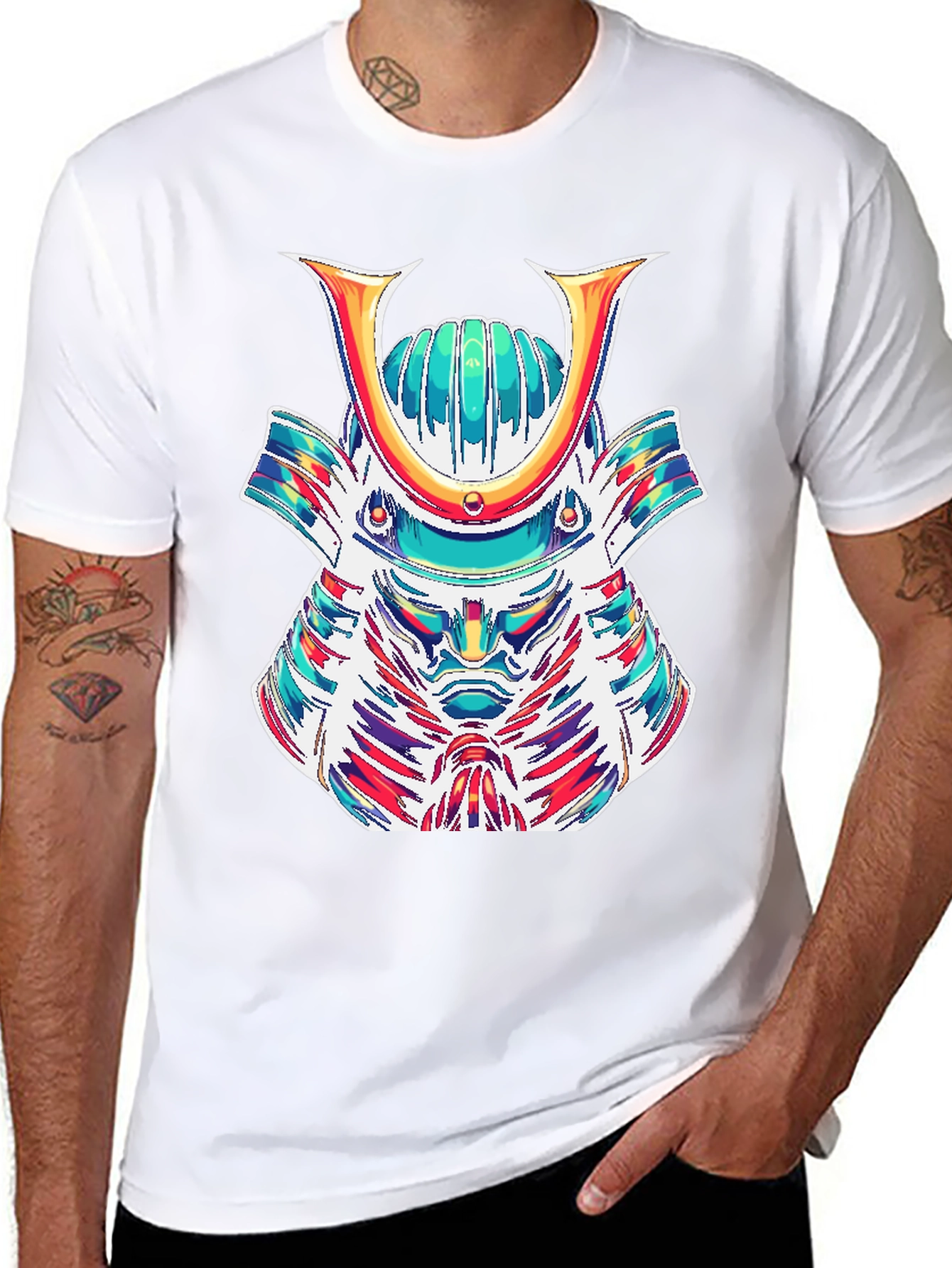 Samurai Graphic Tee - Bold Artistic Design