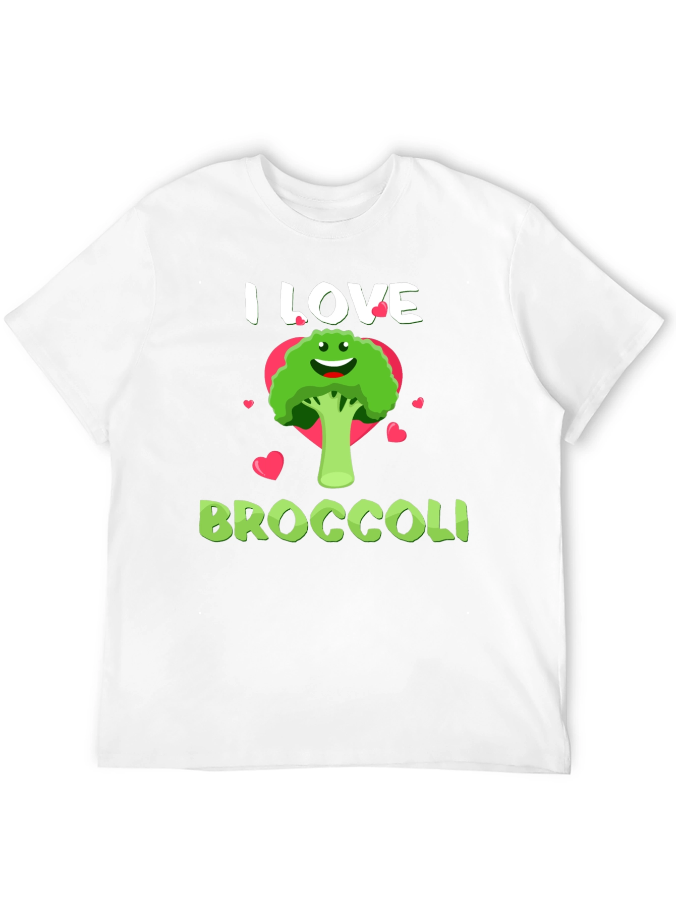 I Love Broccoli T-Shirt - Funny Vegan Tee