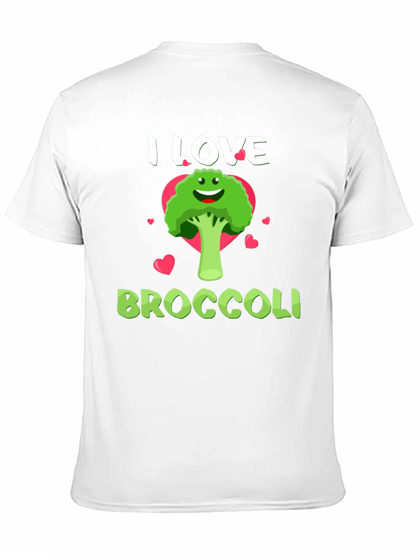 I Love Broccoli T-Shirt - Funny Vegan Tee