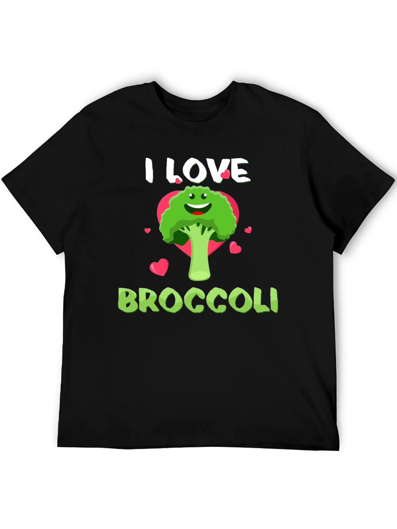 I Love Broccoli T-Shirt - Funny Vegan Tee