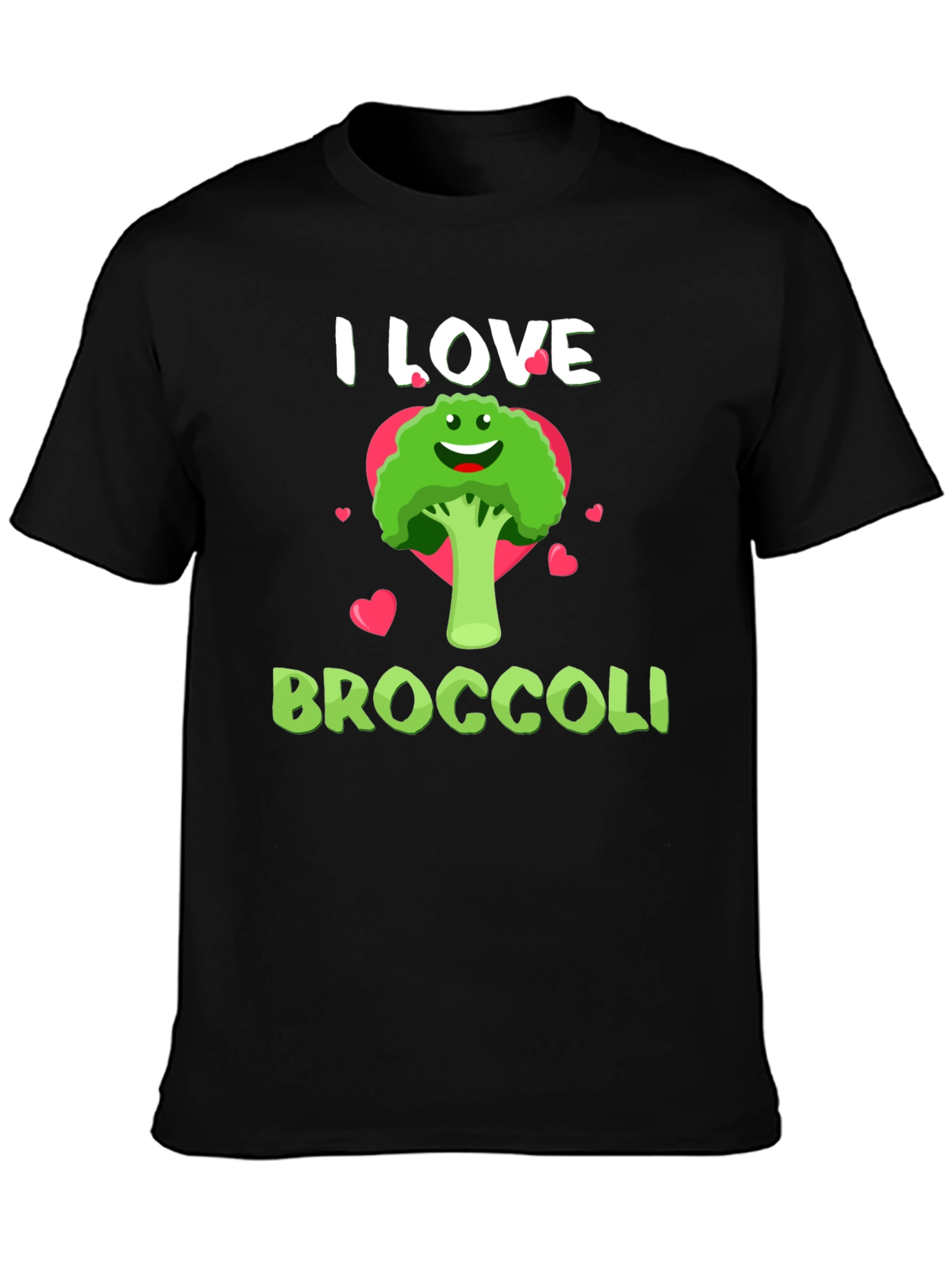 I Love Broccoli T-Shirt - Funny Vegan Tee