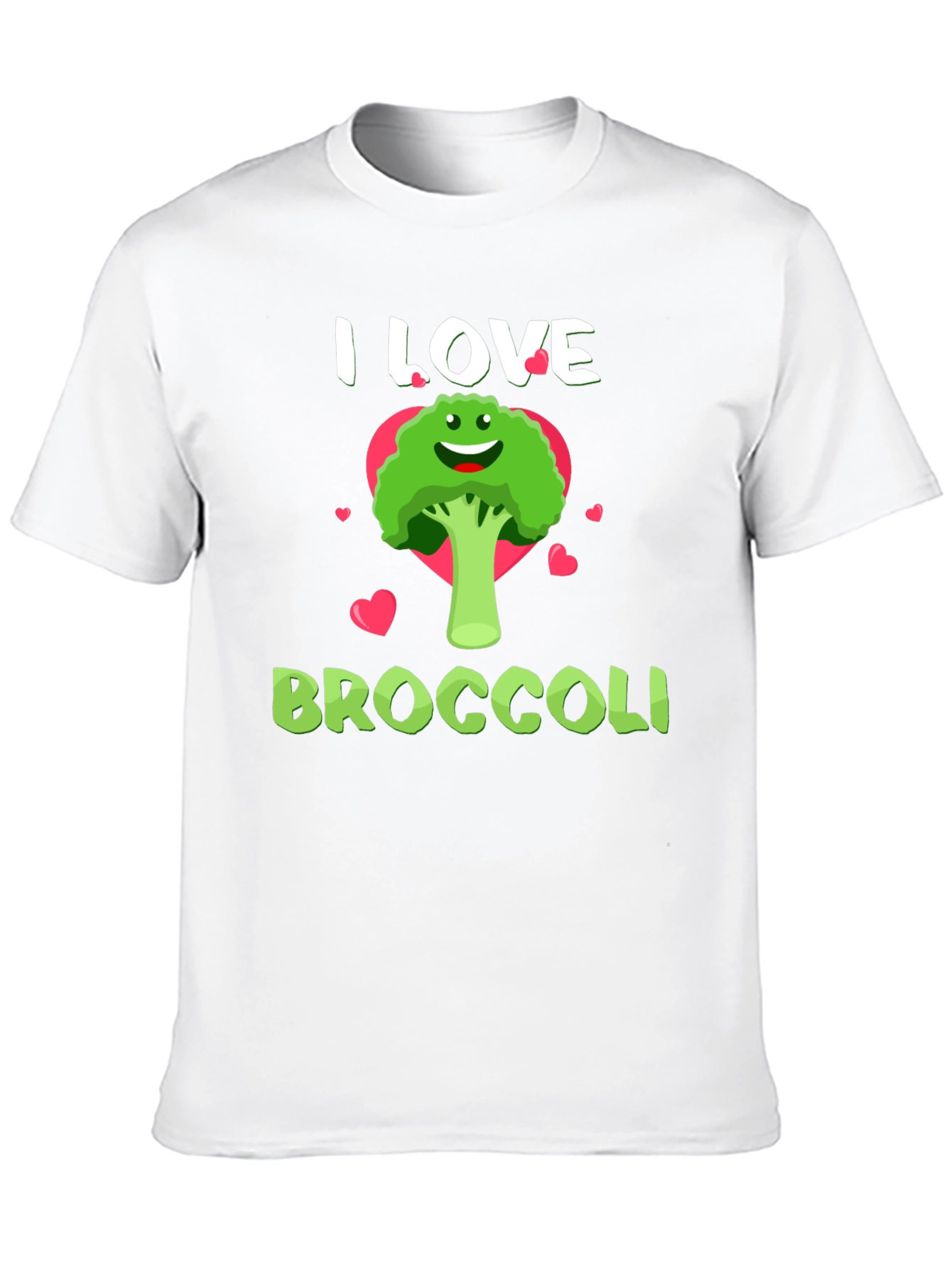 I Love Broccoli T-Shirt - Funny Vegan Tee