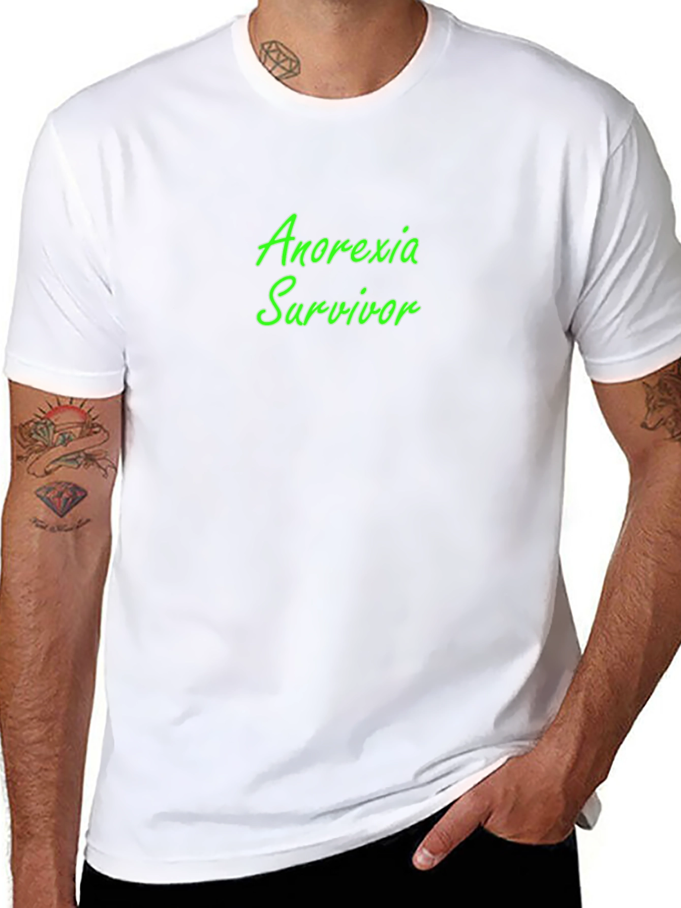 Anorexia Survivor Black Tee