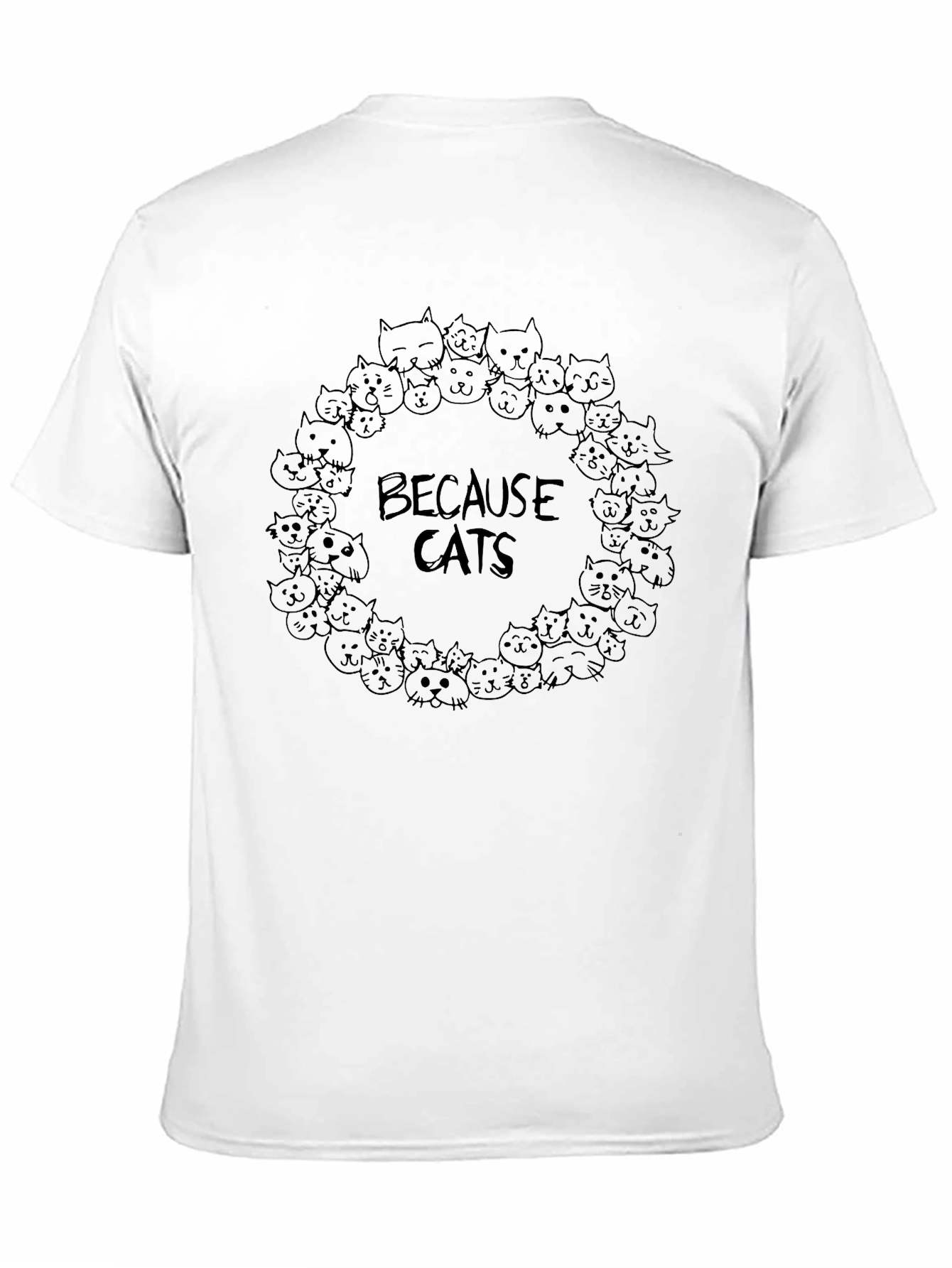 Because Cats Black Graphic Tee