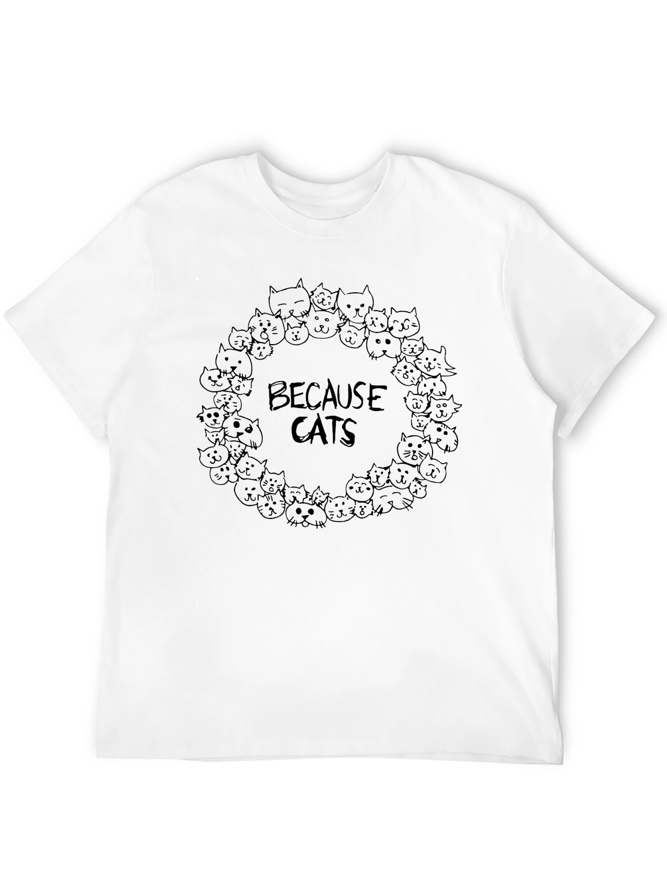 Because Cats Black Graphic Tee