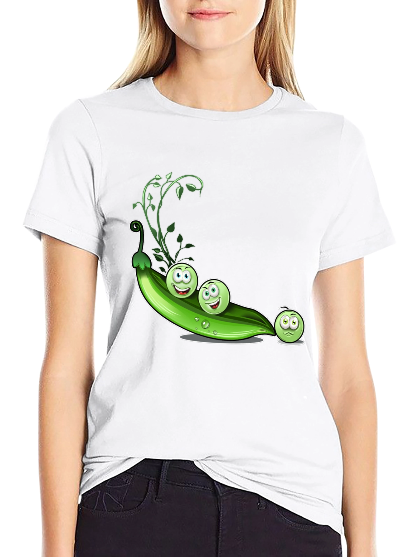 Funny Three Peas in a Pod Graphic T-Shirt