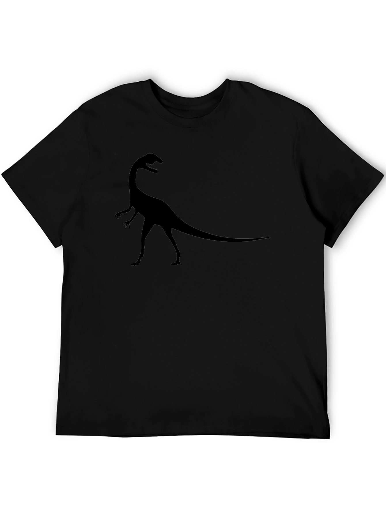 Dinosaur Silhouette Graphic Tee - Black