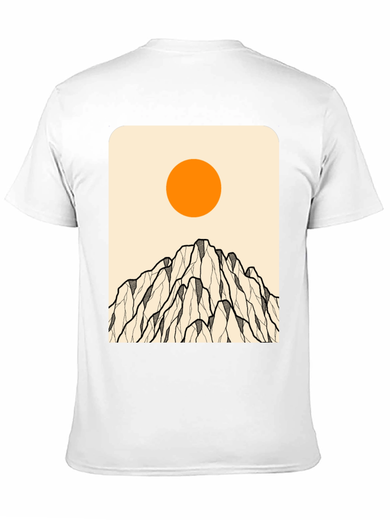 Minimalist Mountain & Sun Graphic Tee