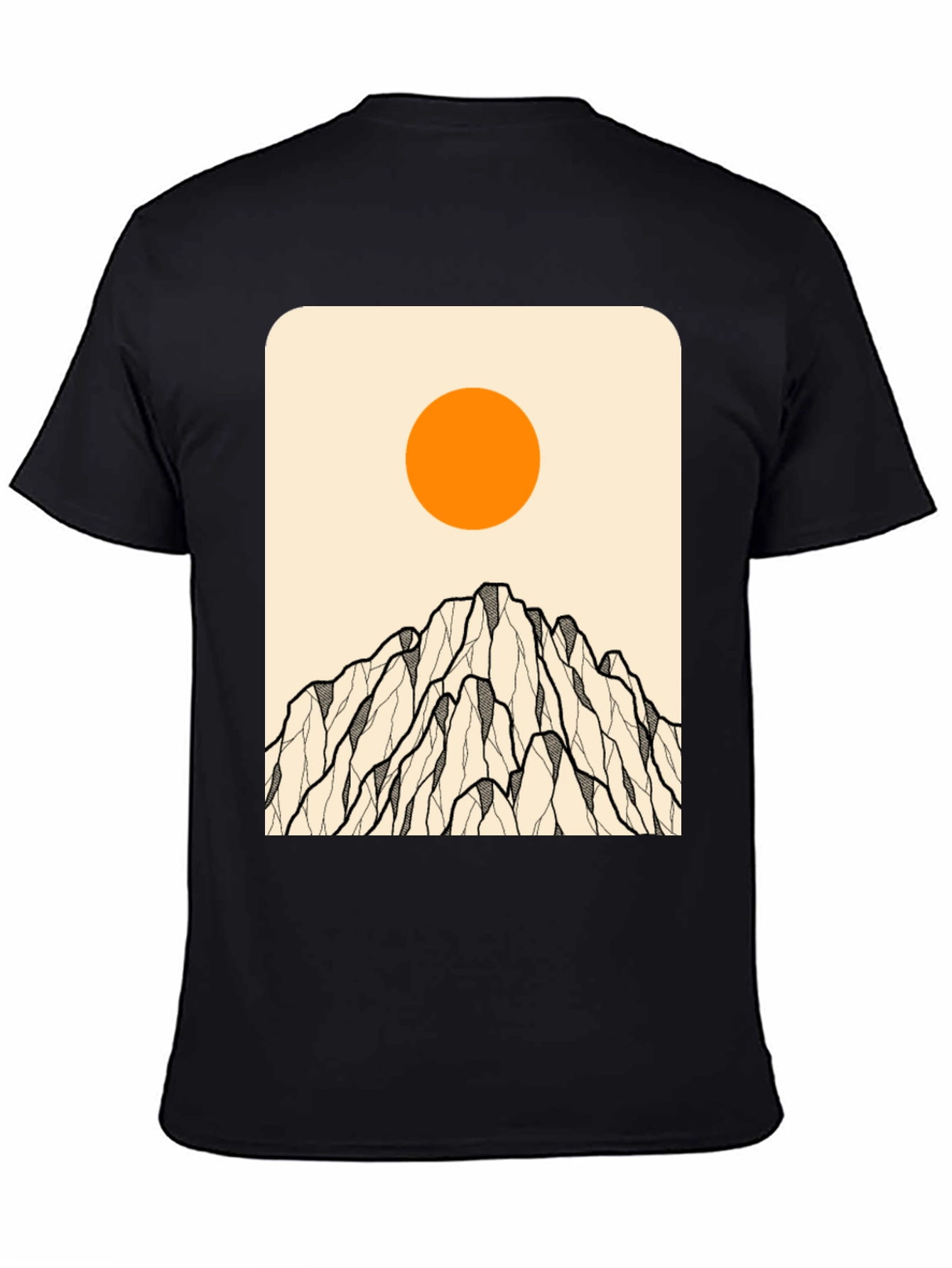 Minimalist Mountain & Sun Graphic Tee