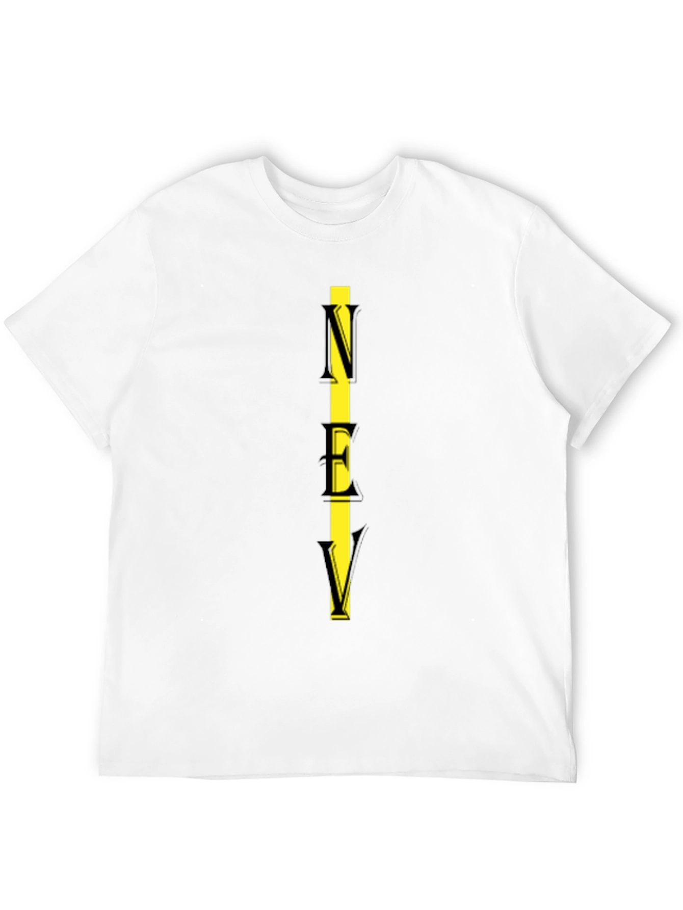 NEV Yellow Striped Black T-Shirt