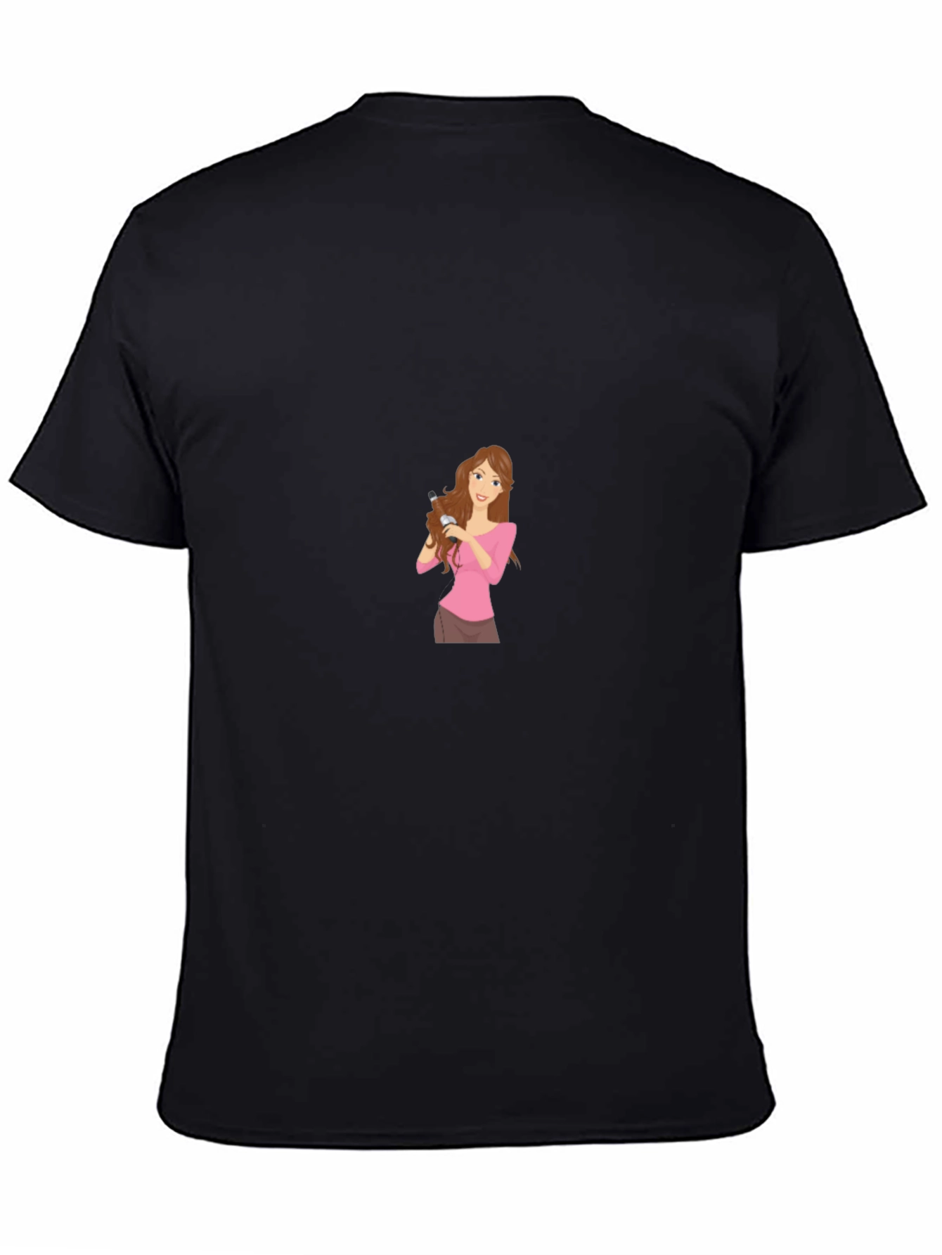 Black T-Shirt with Graphic Print