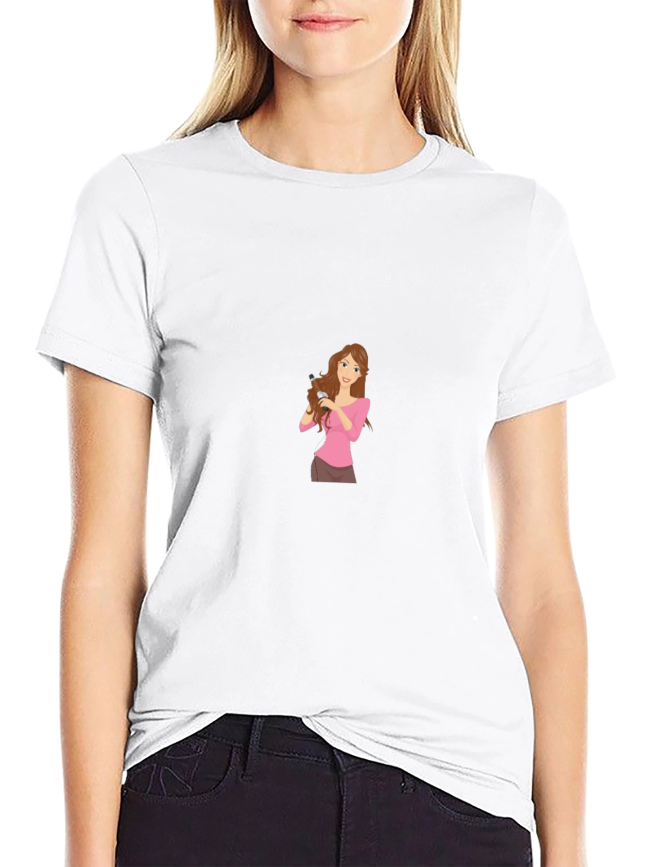 Black T-Shirt with Graphic Print