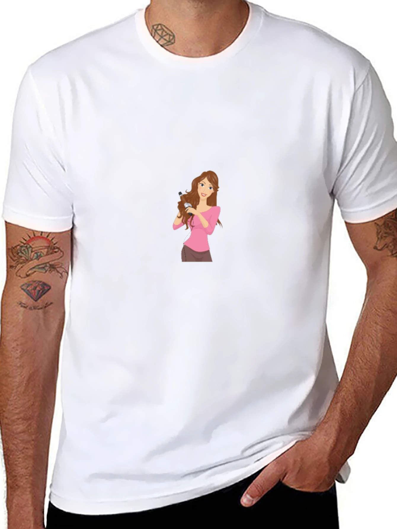 Black T-Shirt with Graphic Print