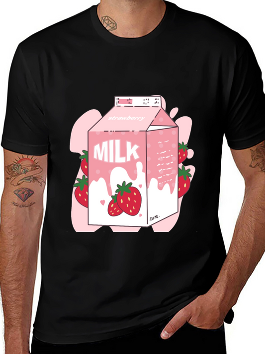 Strawberry Milk T-Shirt - Trendy Graphic Tee
