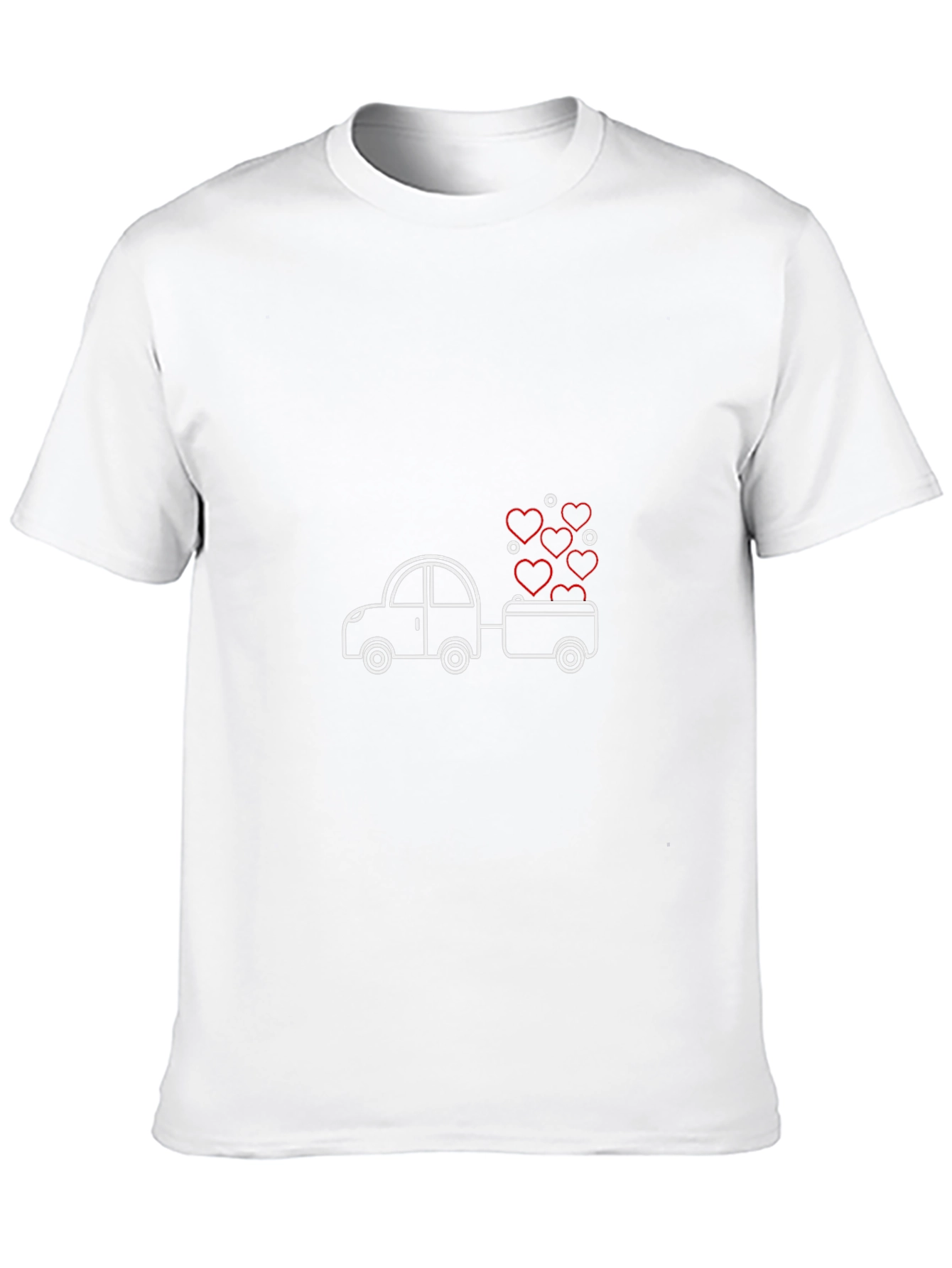 Love on Wheels T-Shirt - Heart Car Design
