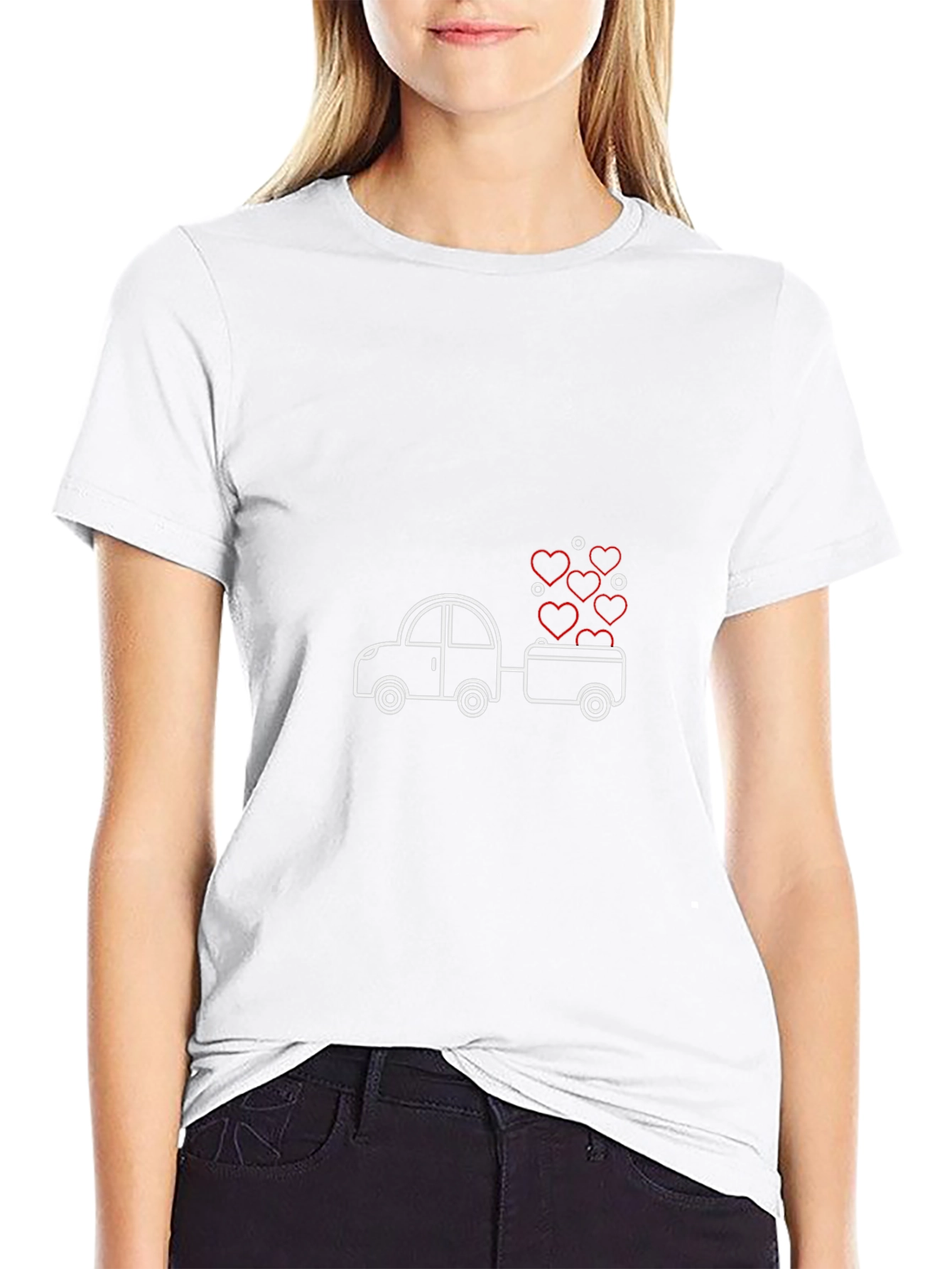 Love on Wheels T-Shirt - Heart Car Design
