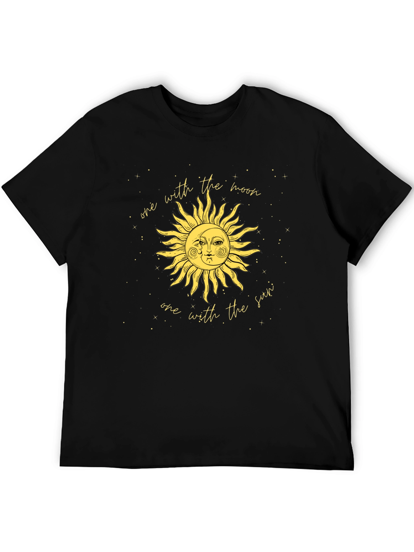 Sun & Moon Graphic Tee - Celestial Black T-Shirt