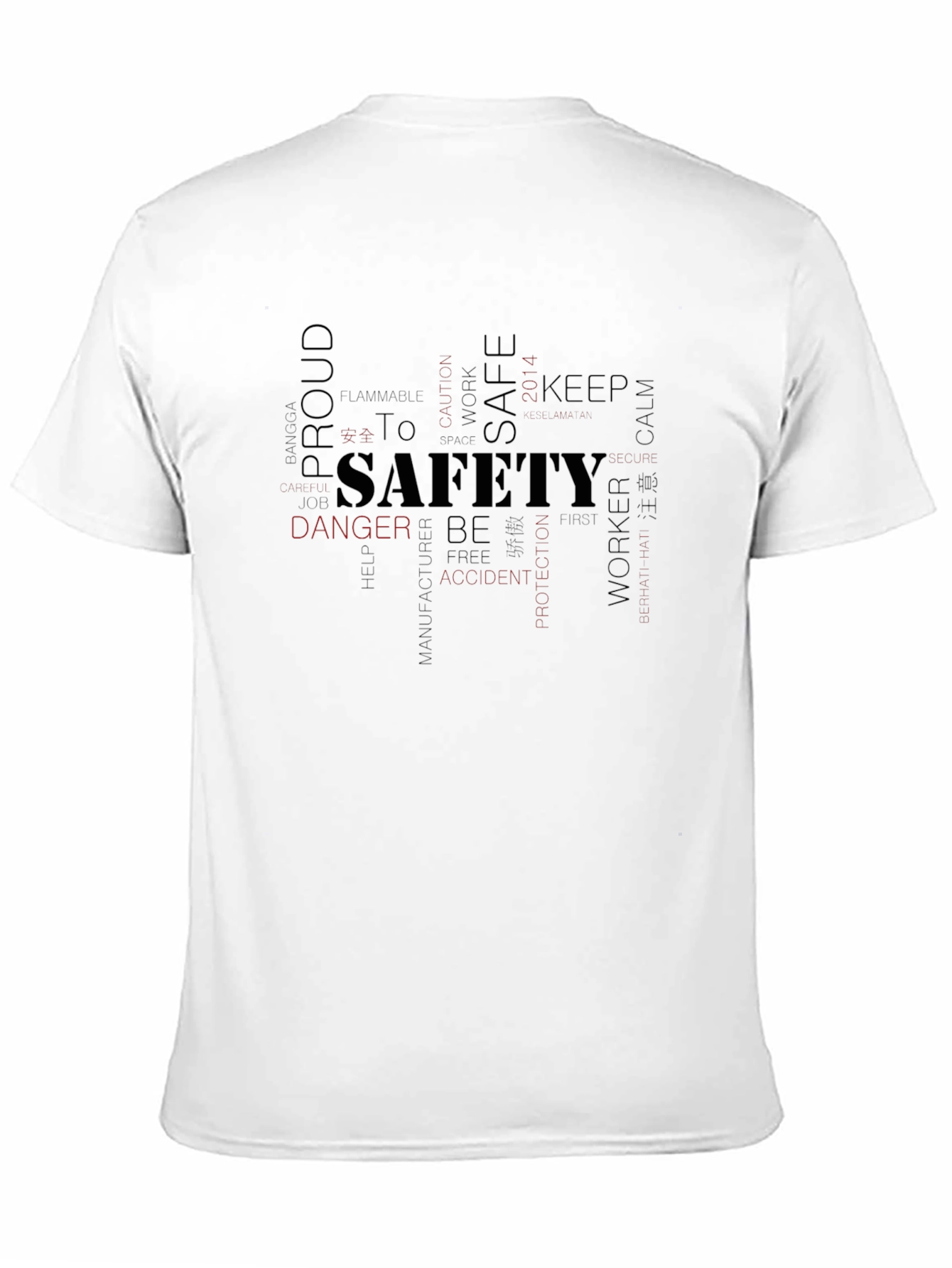 Safety First Word Art Graphic T-Shirt