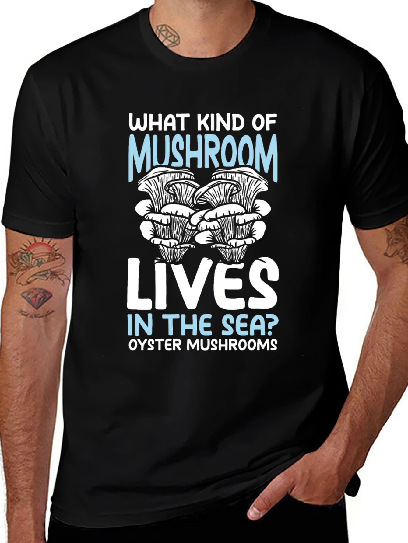 Oyster Mushroom Sea T-Shirt Funny Graphic Tee