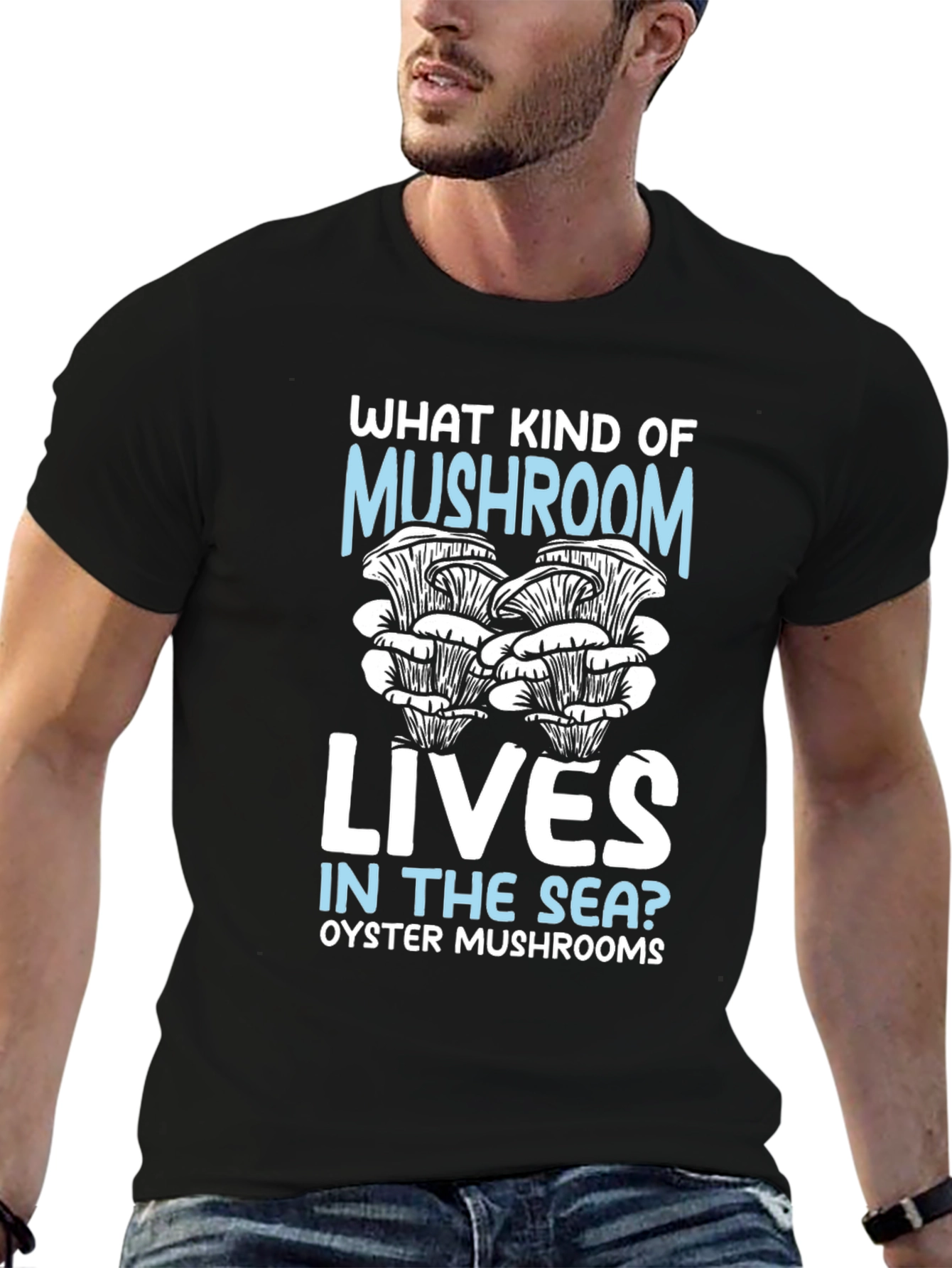 Oyster Mushroom Sea T-Shirt Funny Graphic Tee