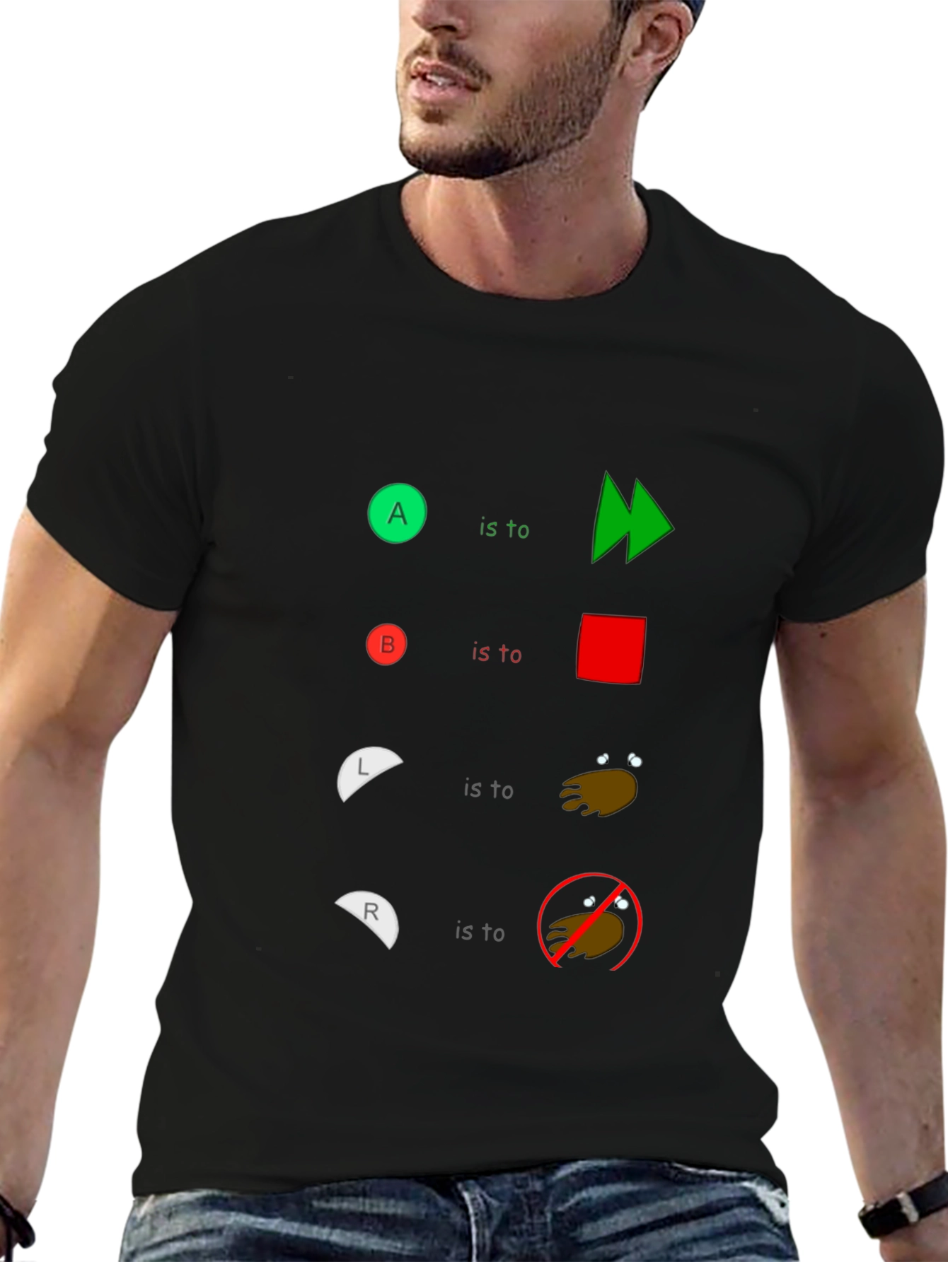 Humorous Controller Buttons T-Shirt