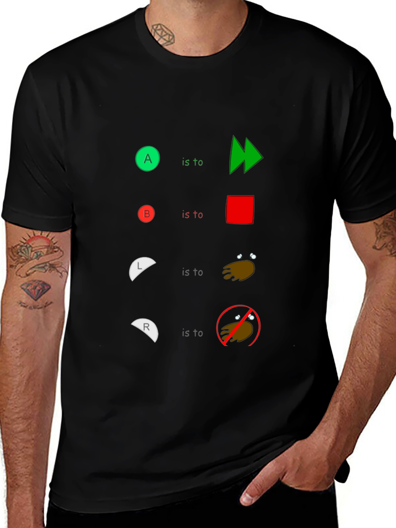 Humorous Controller Buttons T-Shirt