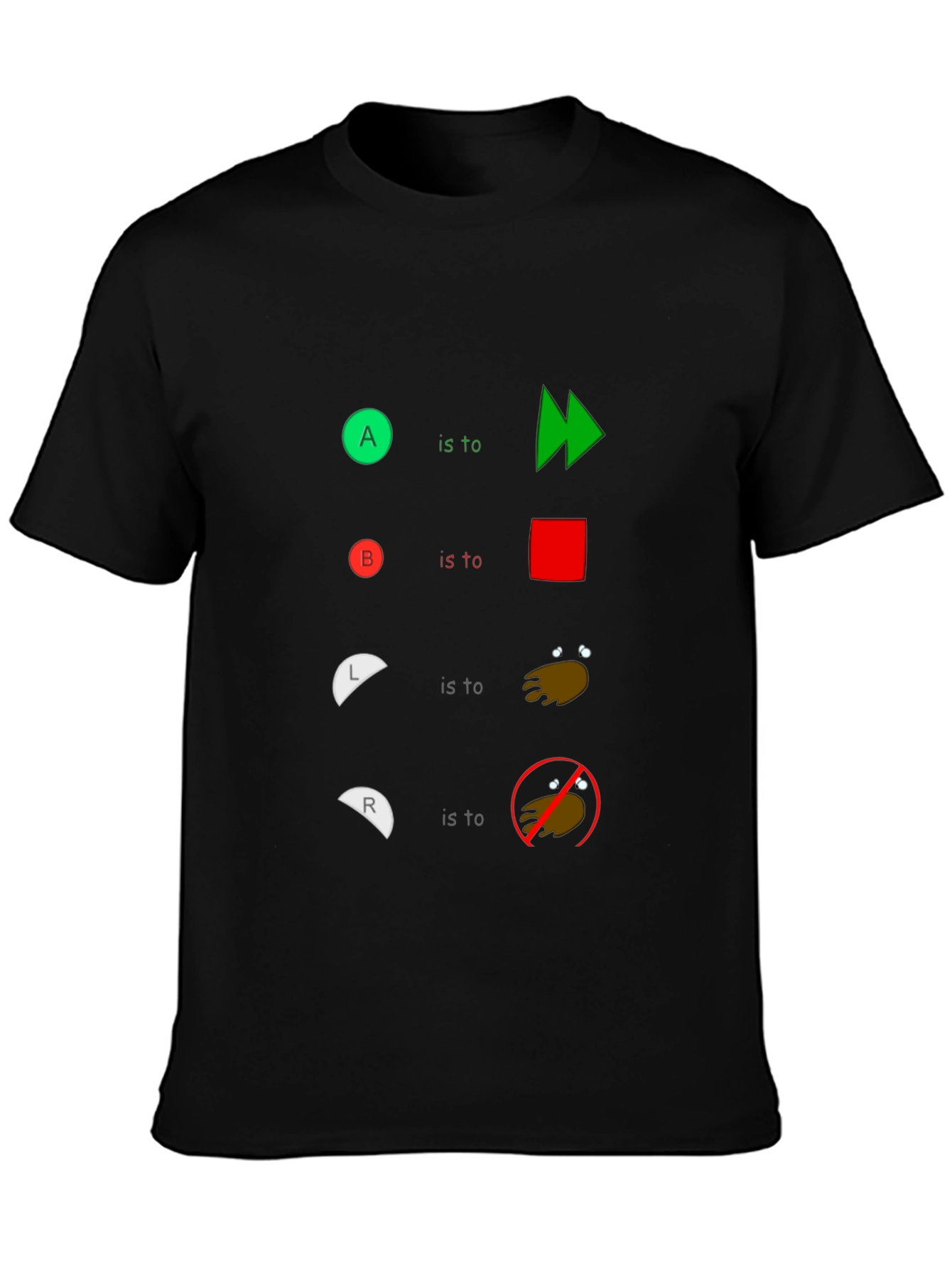 Humorous Controller Buttons T-Shirt