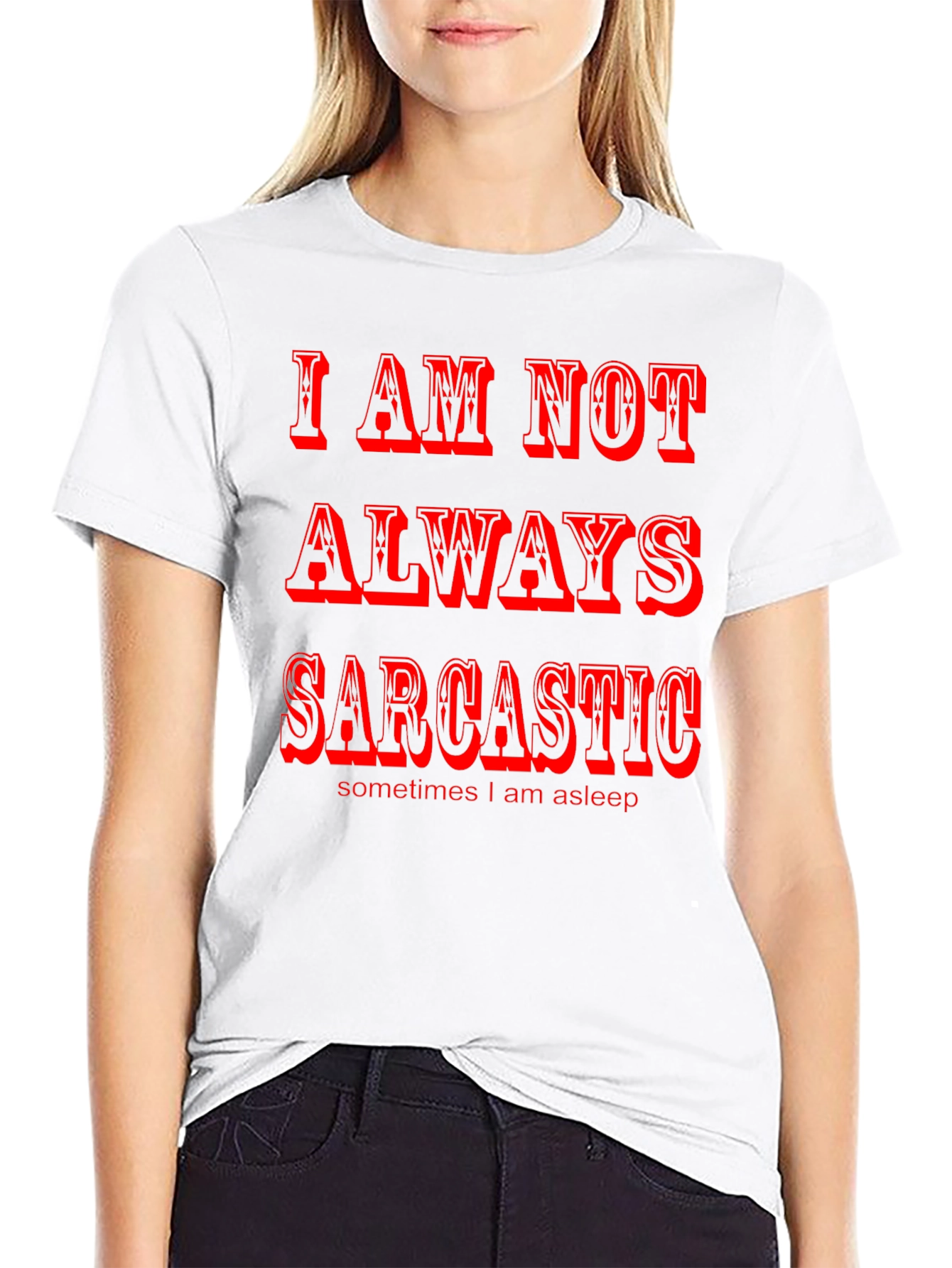 Sarcastic Humor Graphic Tee - Black