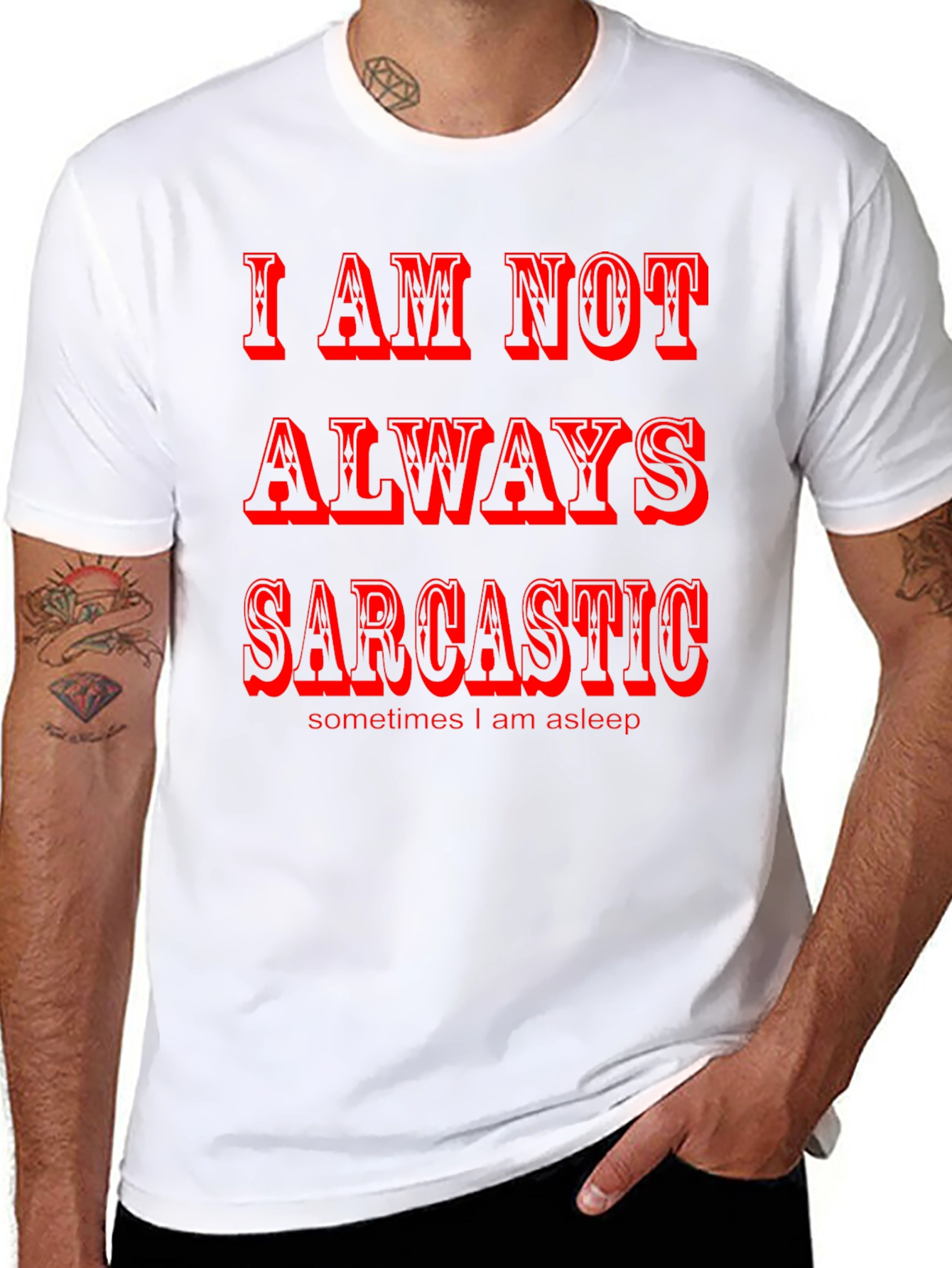 Sarcastic Humor Graphic Tee - Black