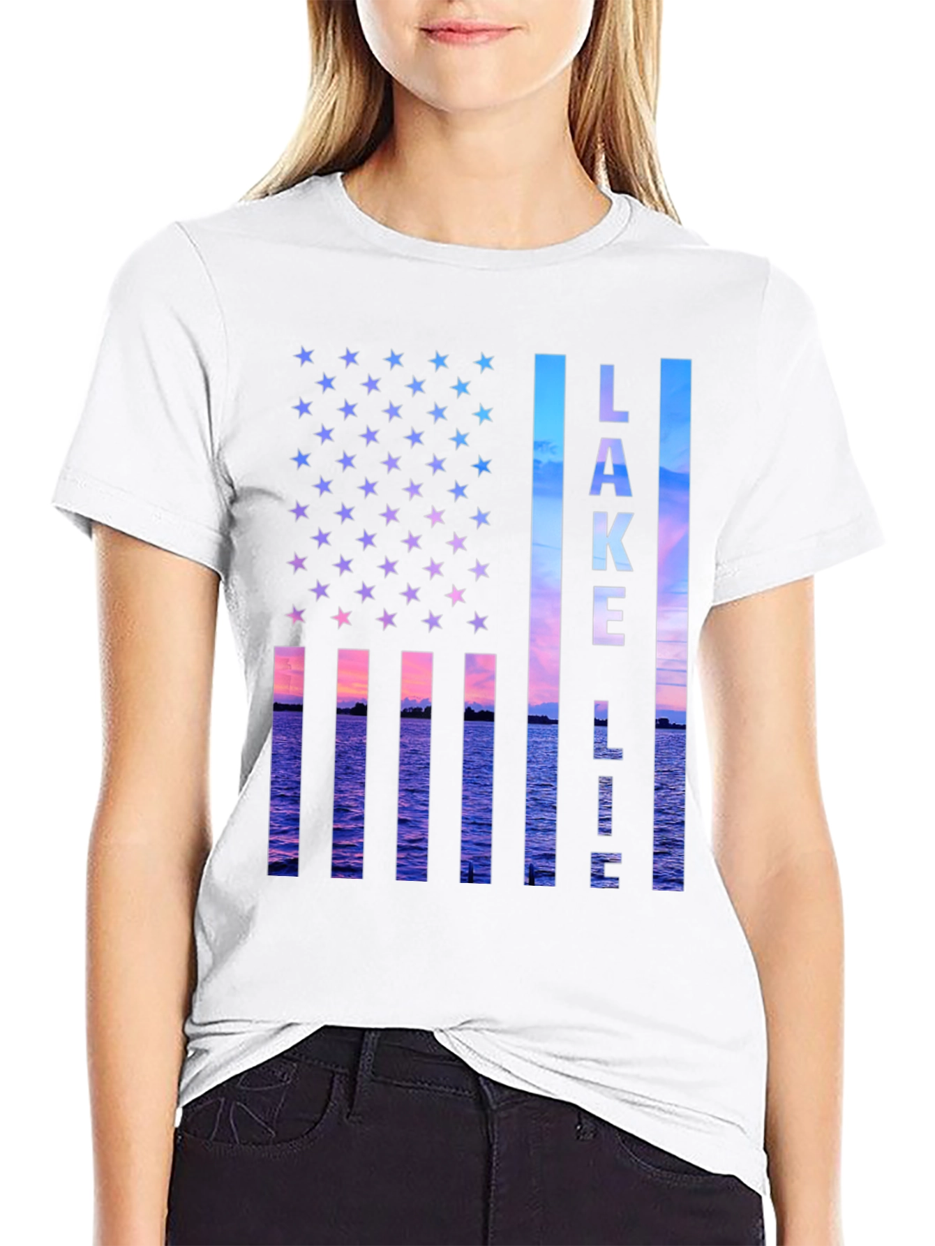 Lake Life American Flag T-Shirt