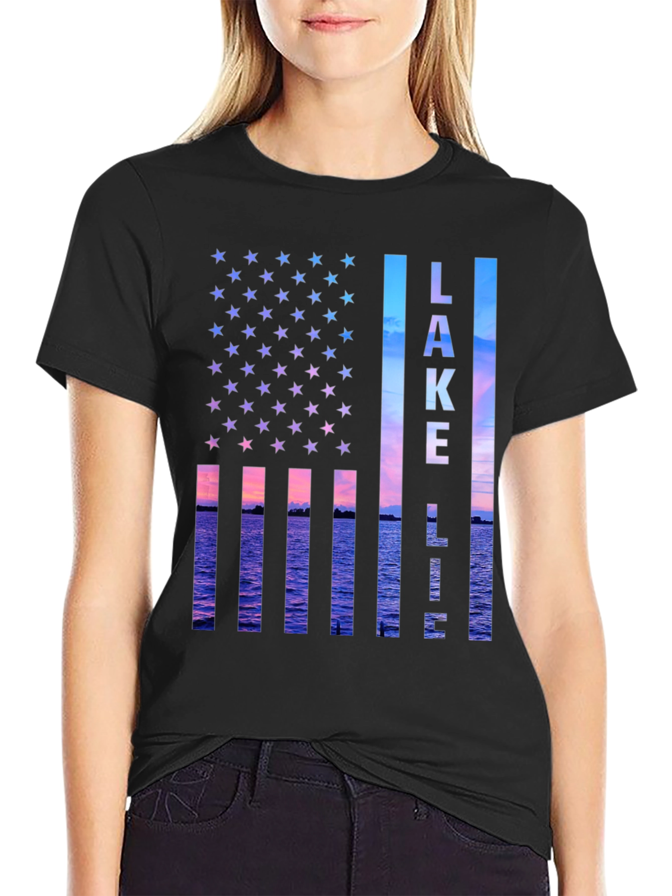 Lake Life American Flag T-Shirt