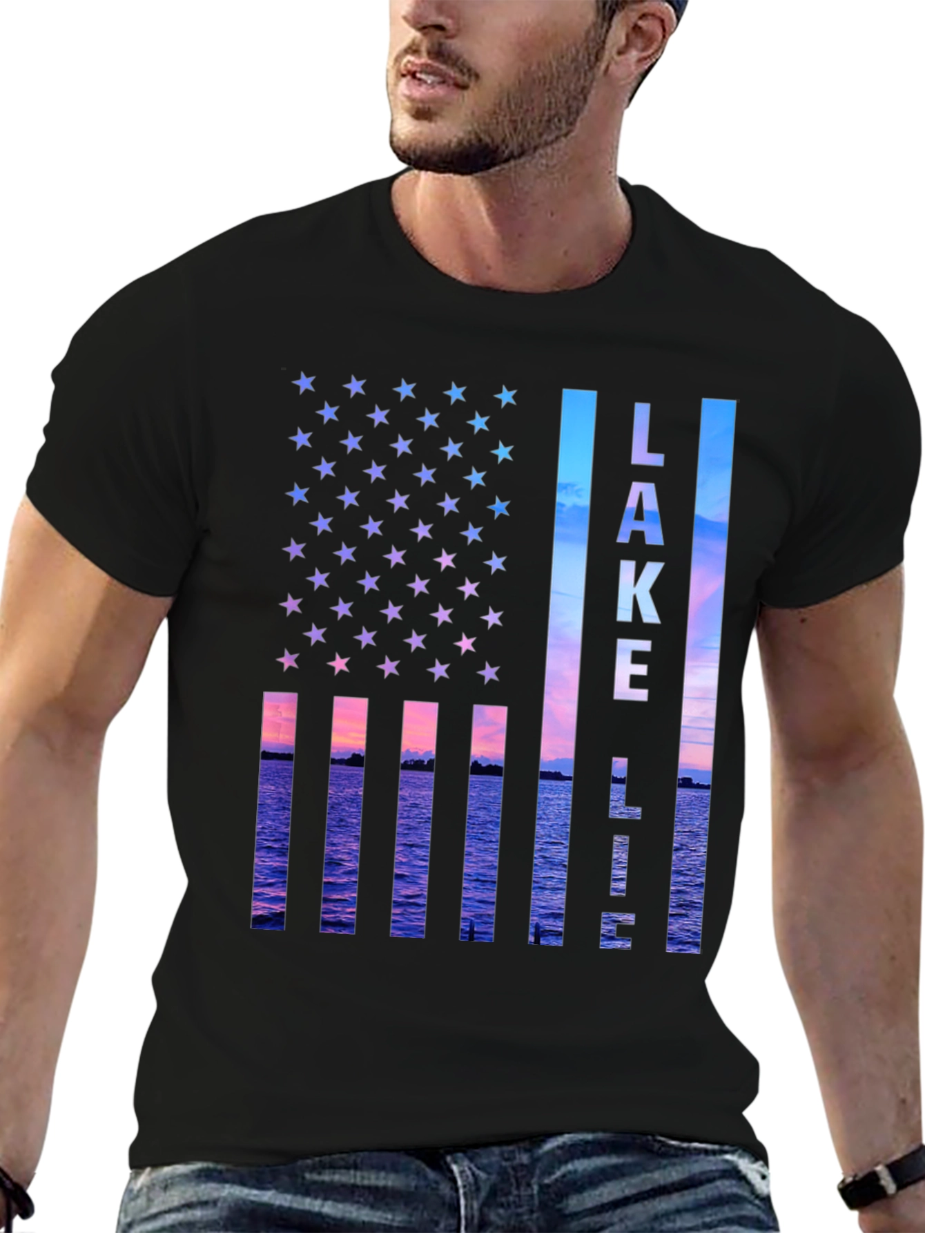 Lake Life American Flag T-Shirt