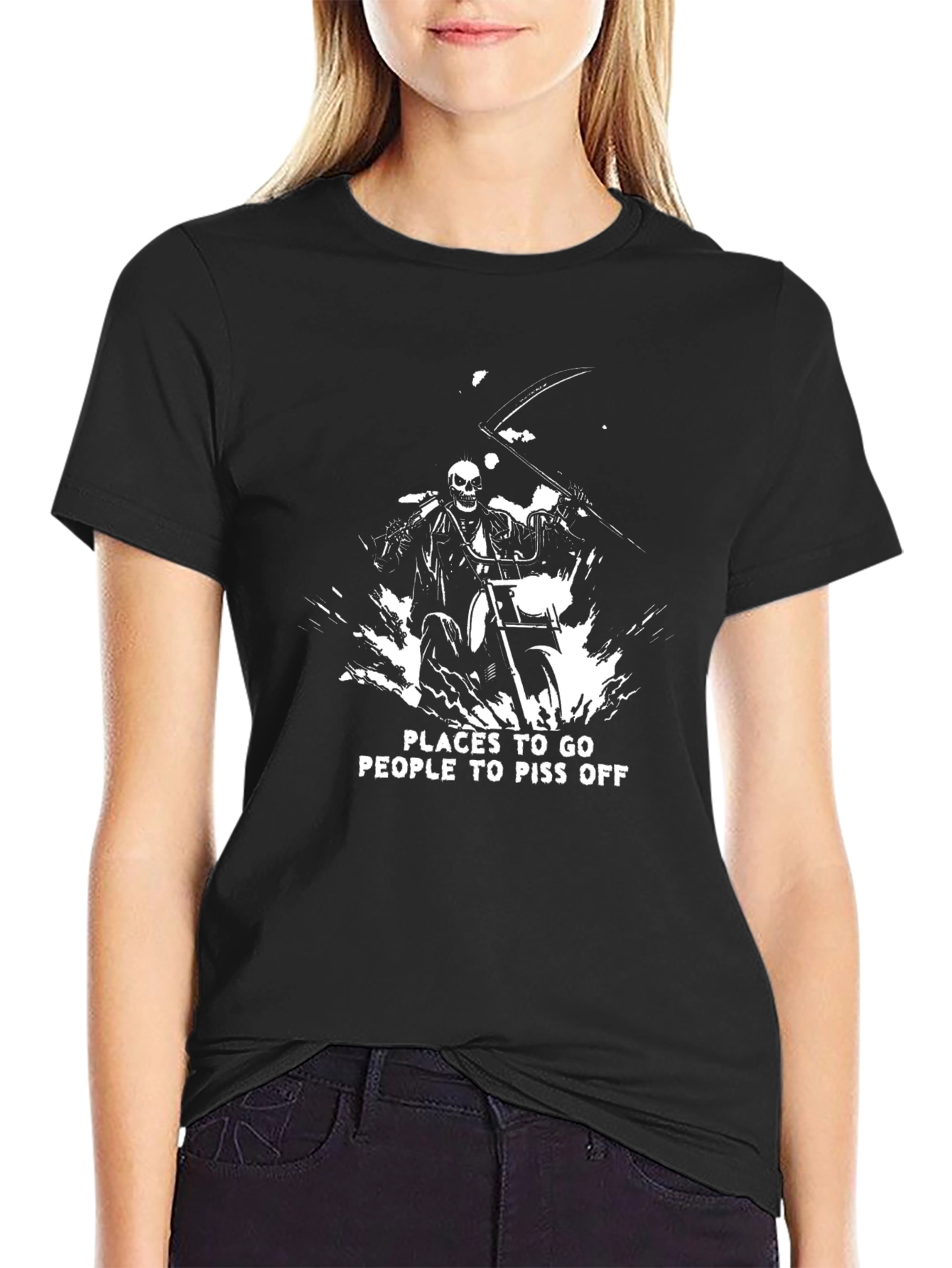 Grim Rider Graphic Tee - Places to Piss Off