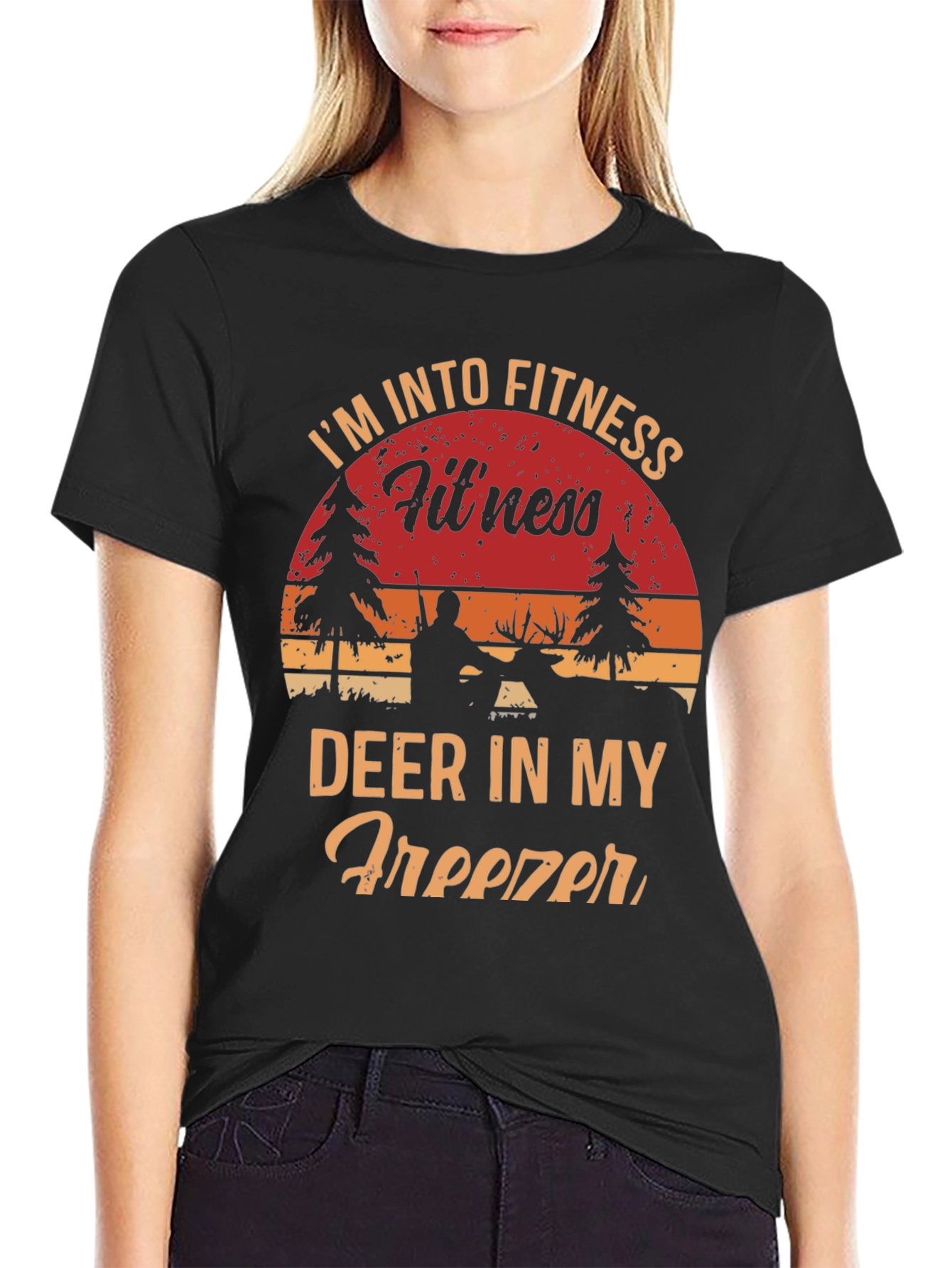 Funny Hunting T-Shirt: Fitness Deer Freezer Tee