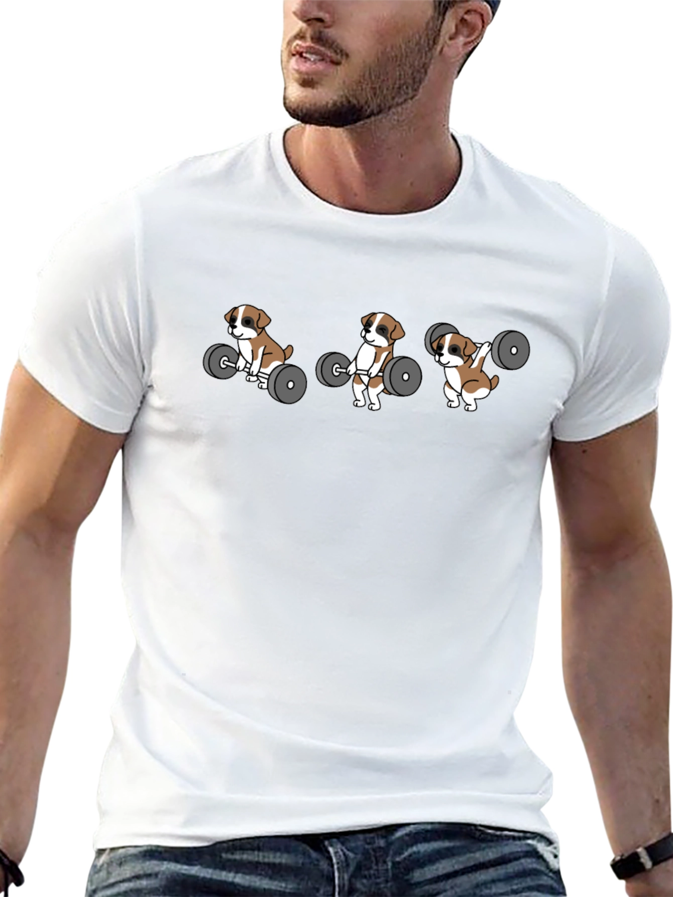 Weightlifting Puppy T-Shirt - Black