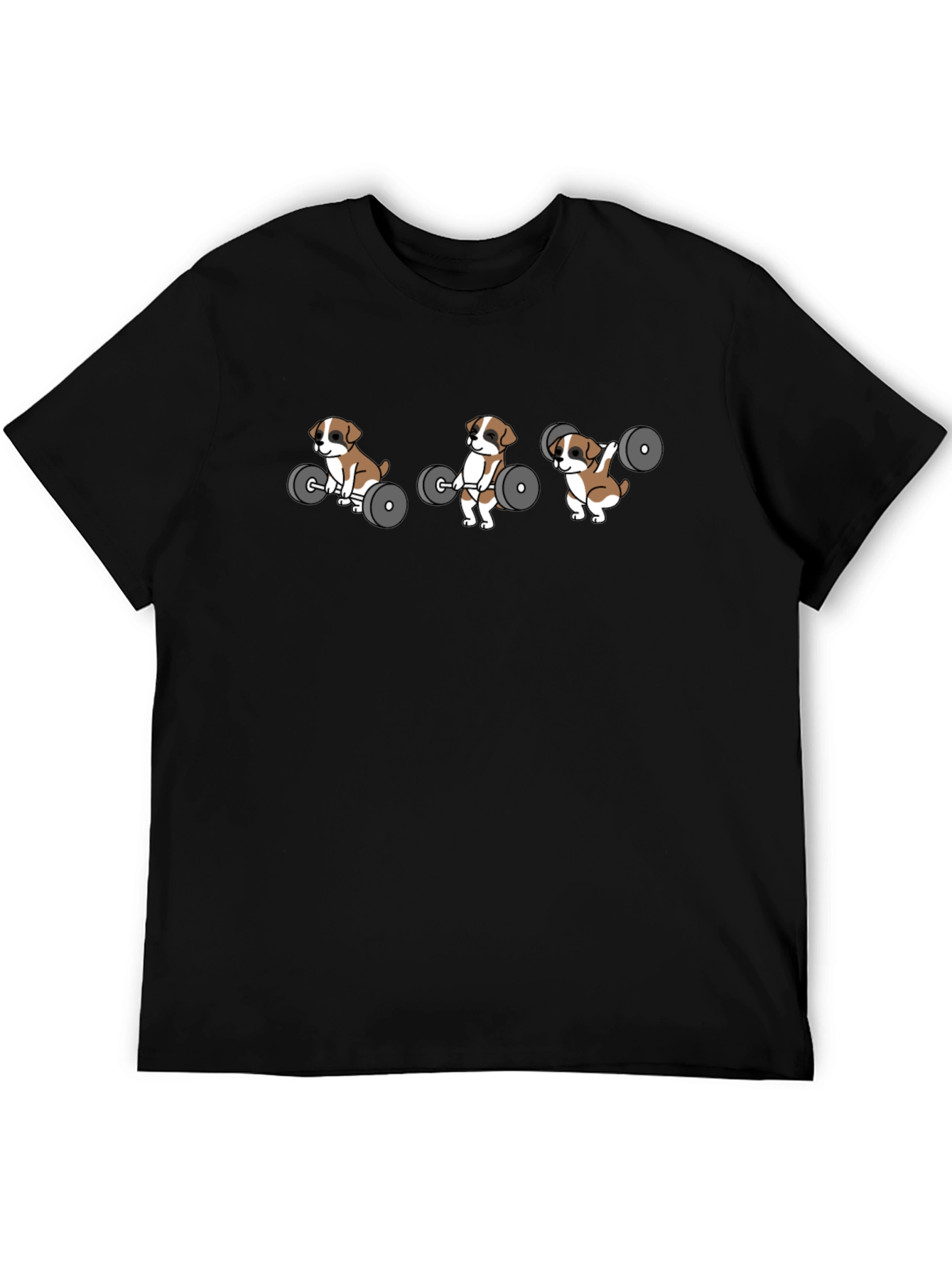 Weightlifting Puppy T-Shirt - Black
