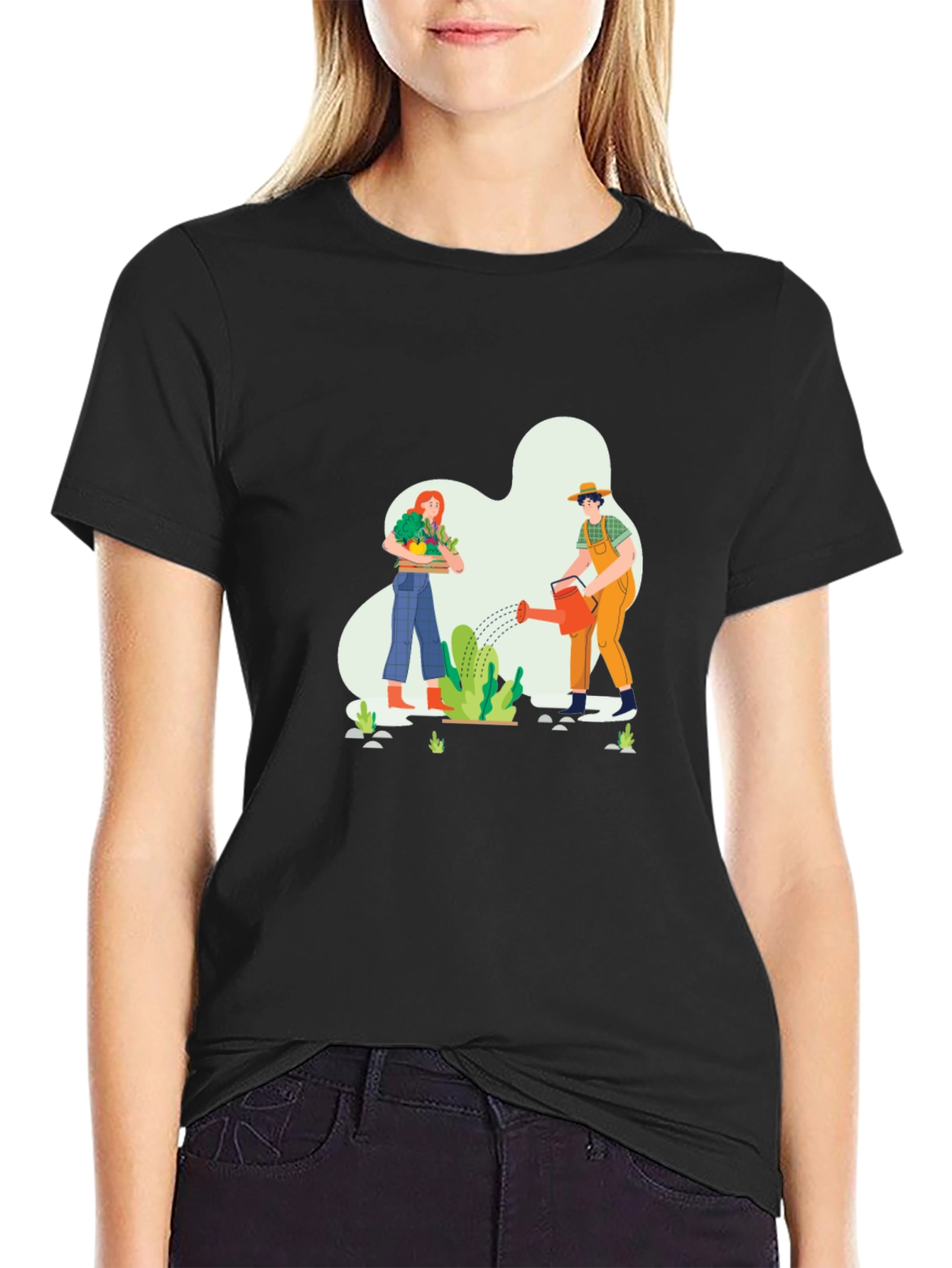 Gardener Graphic Tee - Black Cotton T-Shirt