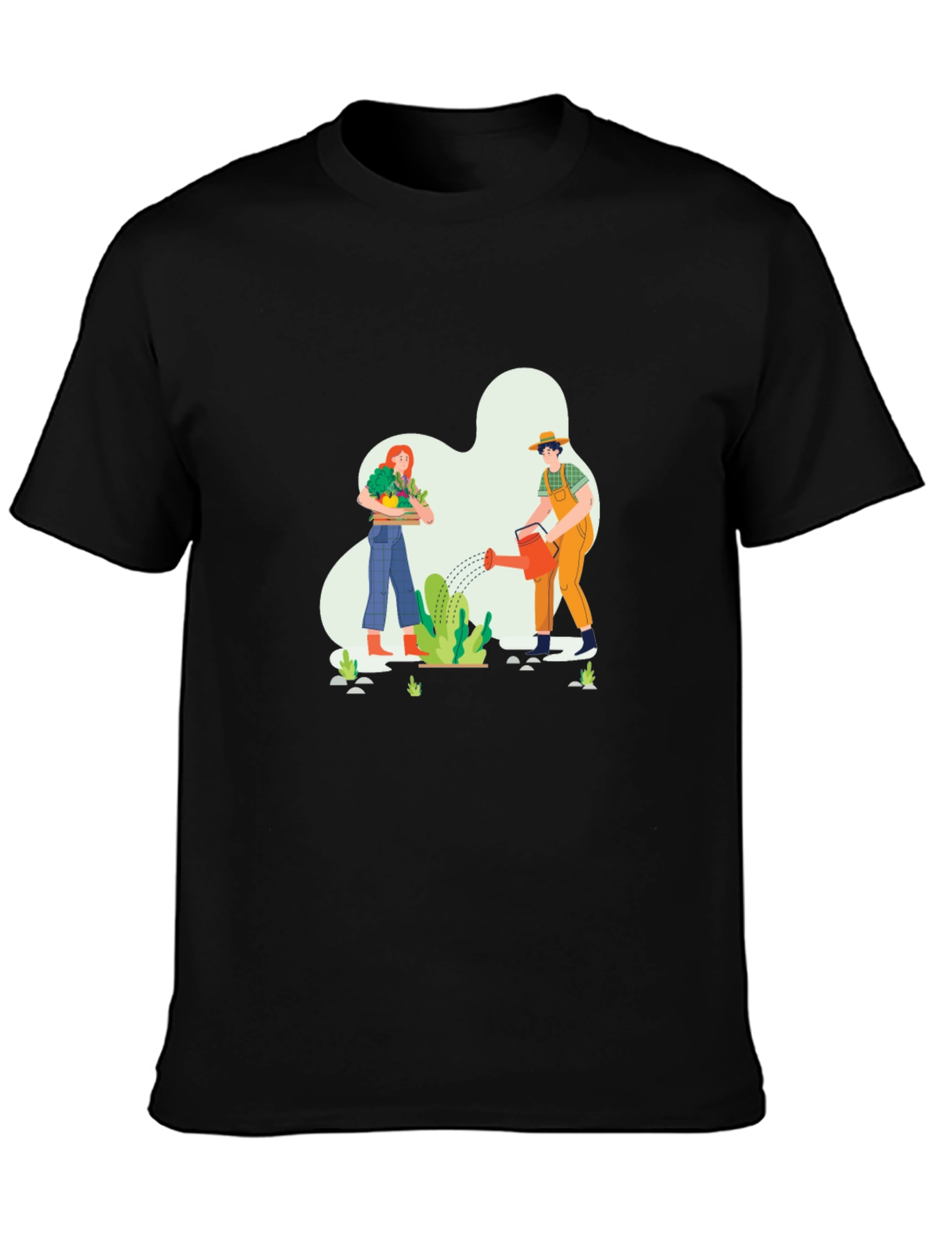 Gardener Graphic Tee - Black Cotton T-Shirt