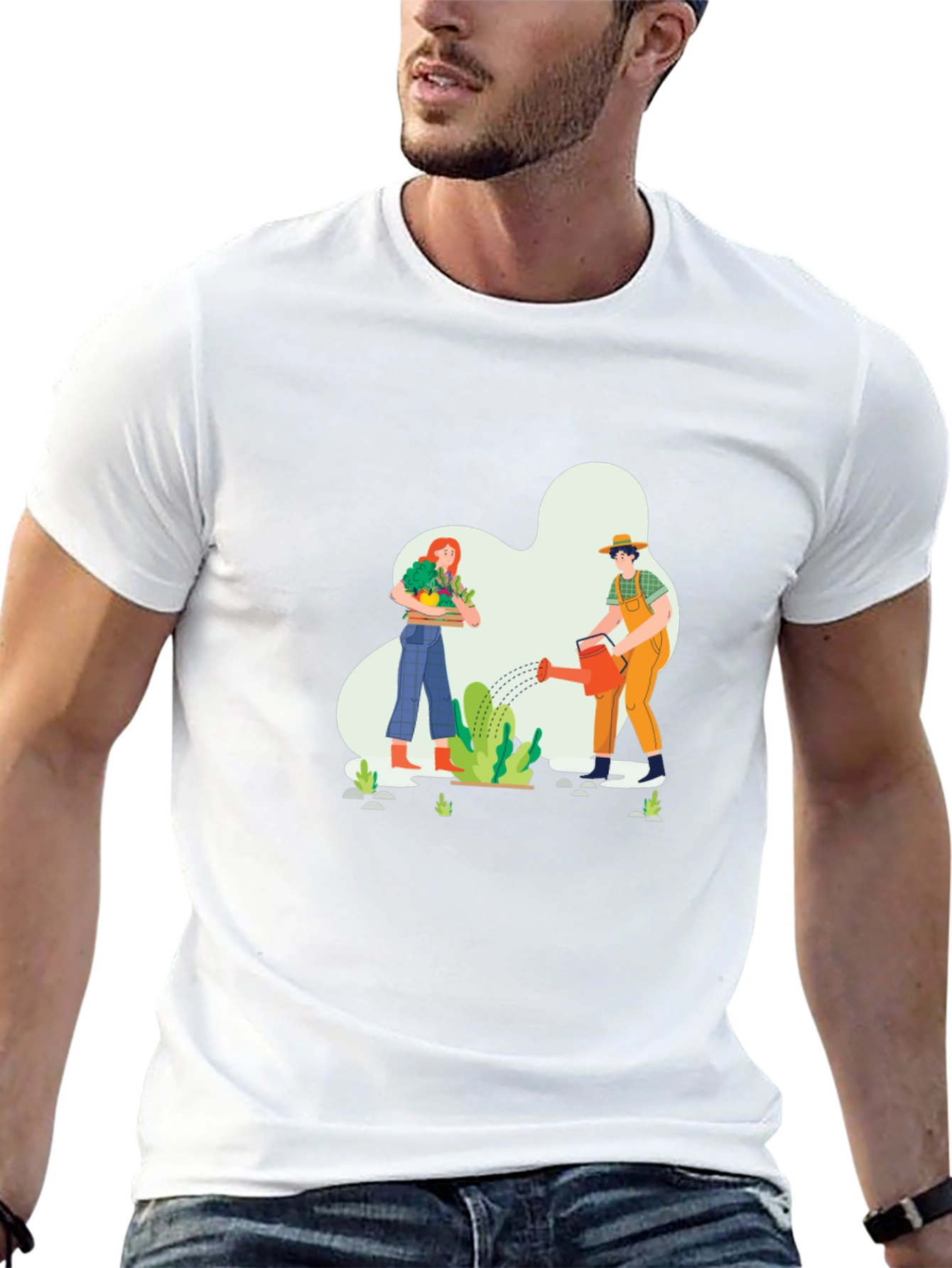 Gardener Graphic Tee - Black Cotton T-Shirt