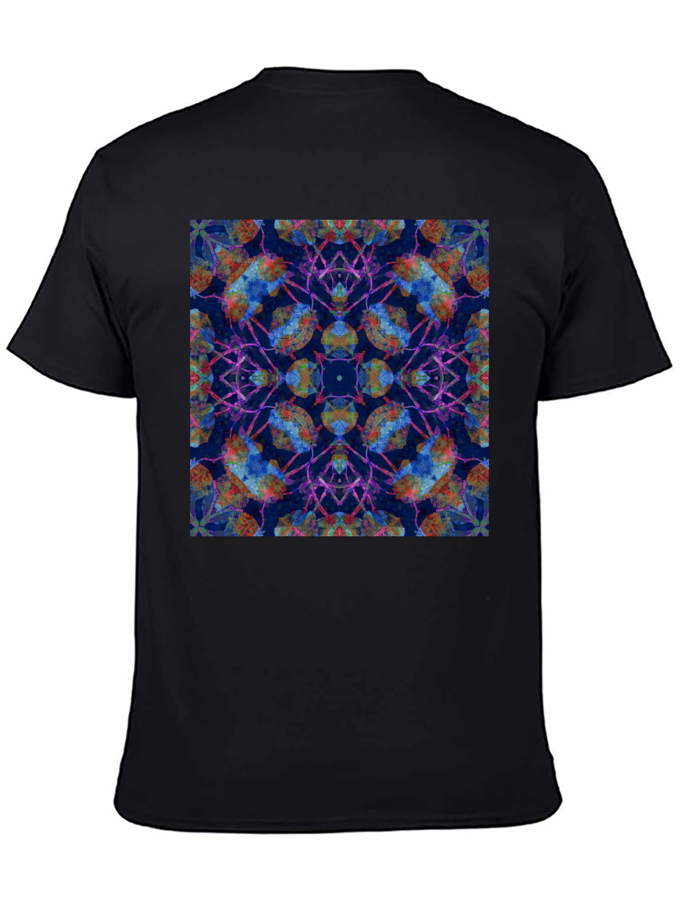 Kaleidoscope Print Black T-Shirt