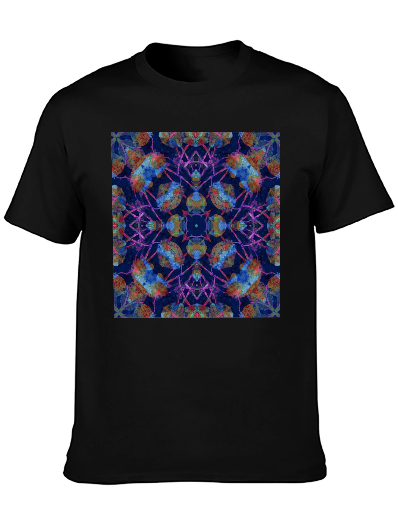 Kaleidoscope Print Black T-Shirt