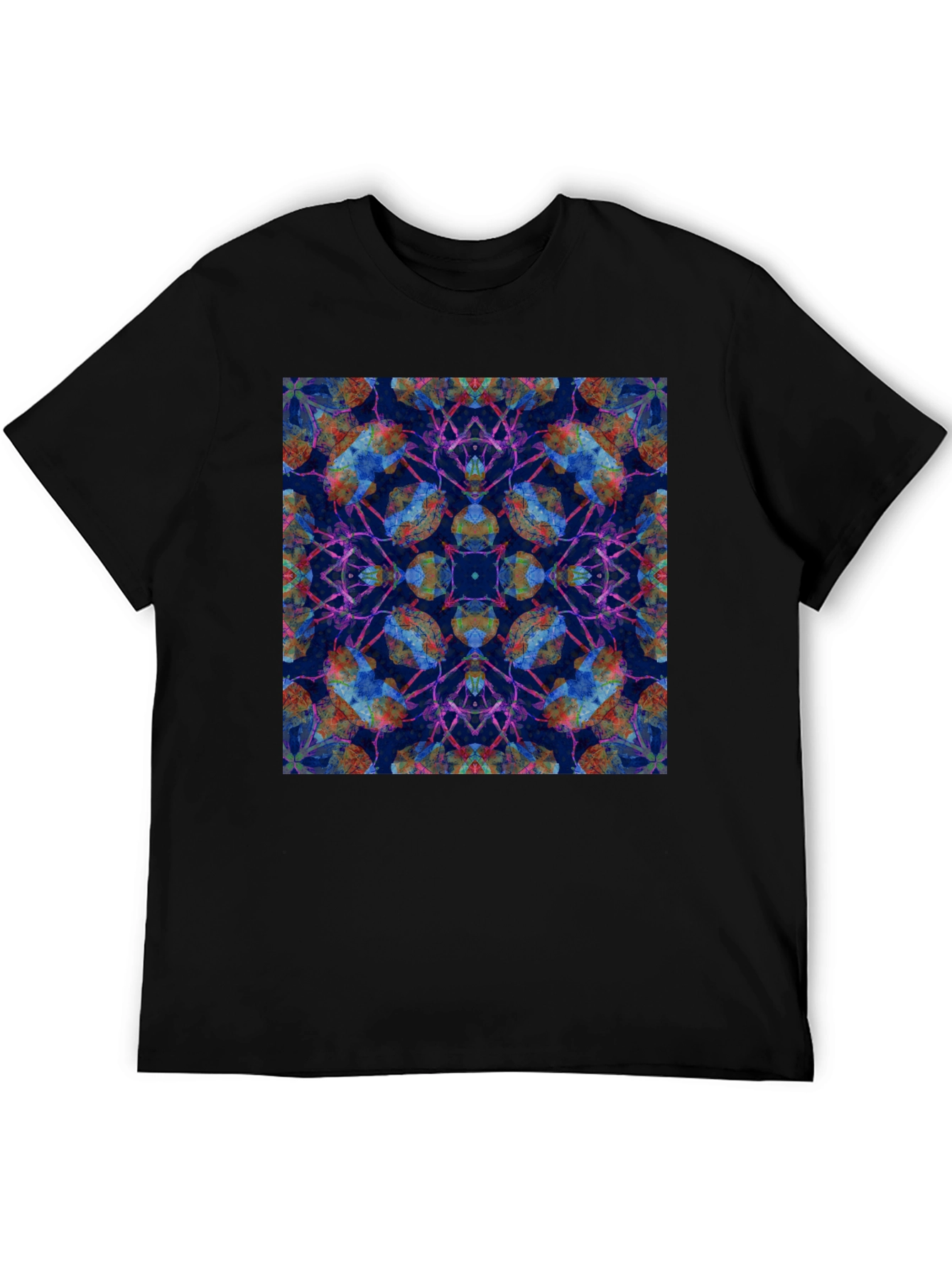 Kaleidoscope Print Black T-Shirt