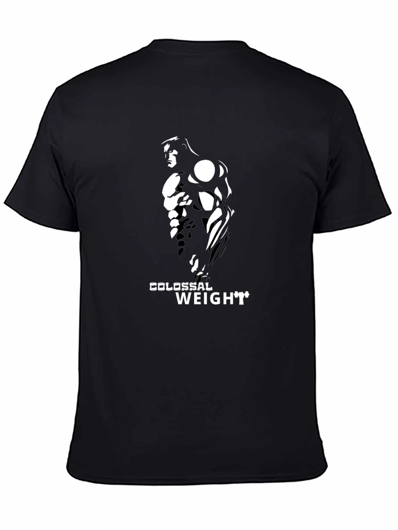Colossal Weight Black Graphic T-Shirt - Bodybuilding