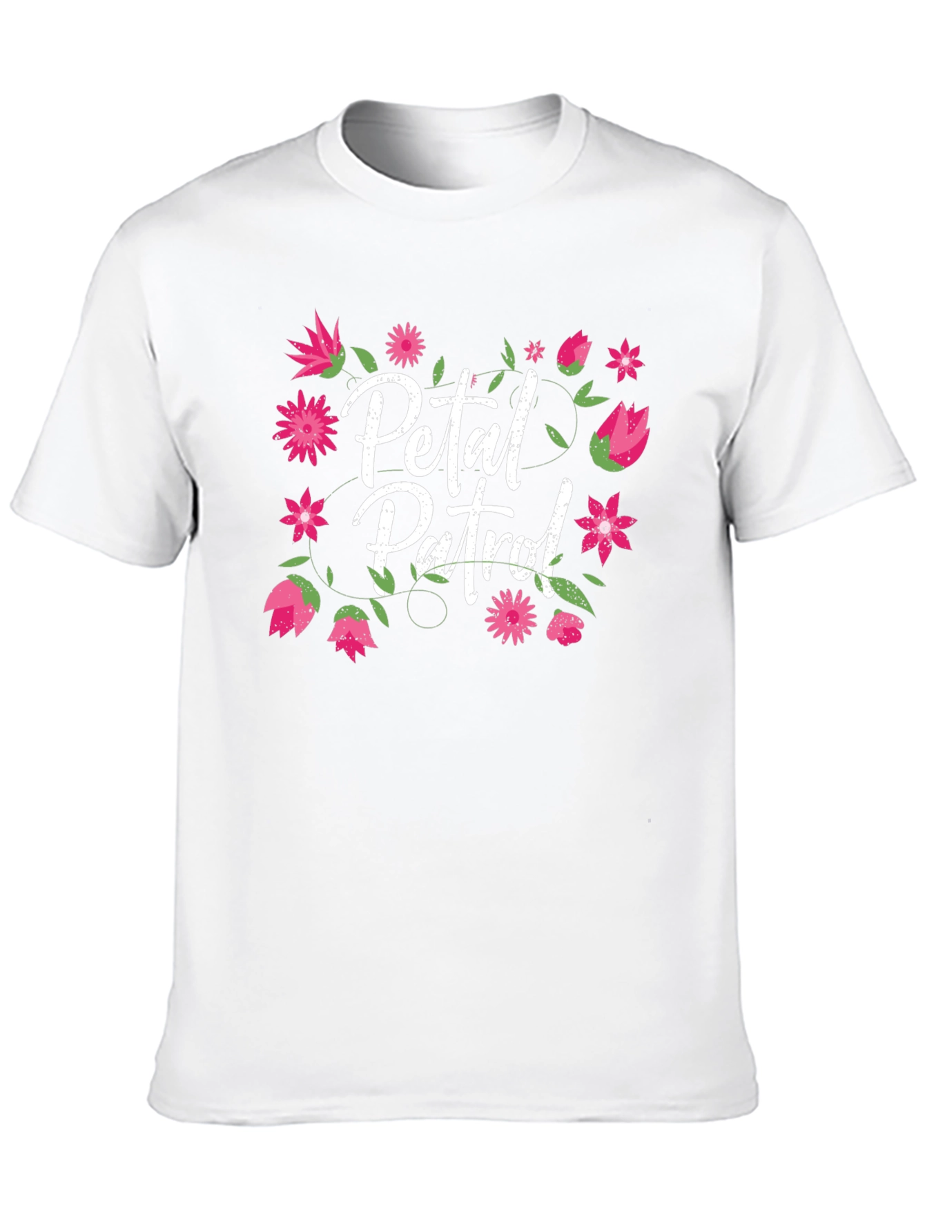 Petal Patrol Floral Graphic Black T-Shirt