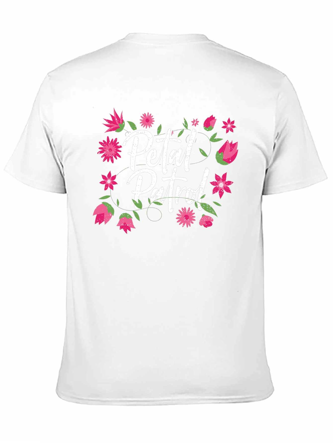 Petal Patrol Floral Graphic Black T-Shirt